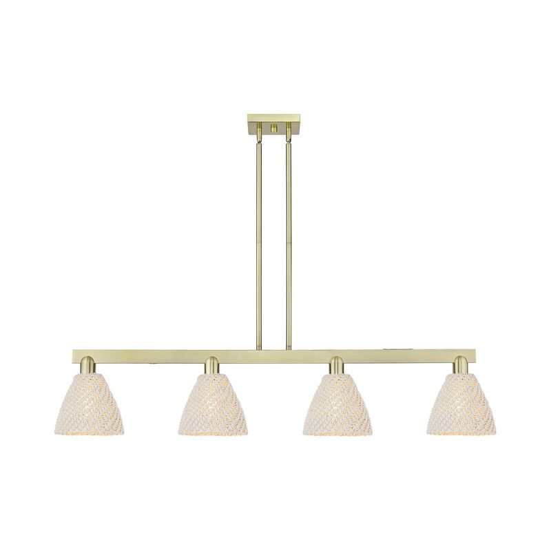 Bruno Marashlian Natural Ballston Dome 48 Inch Linear Suspension Light by Innovations Lighting