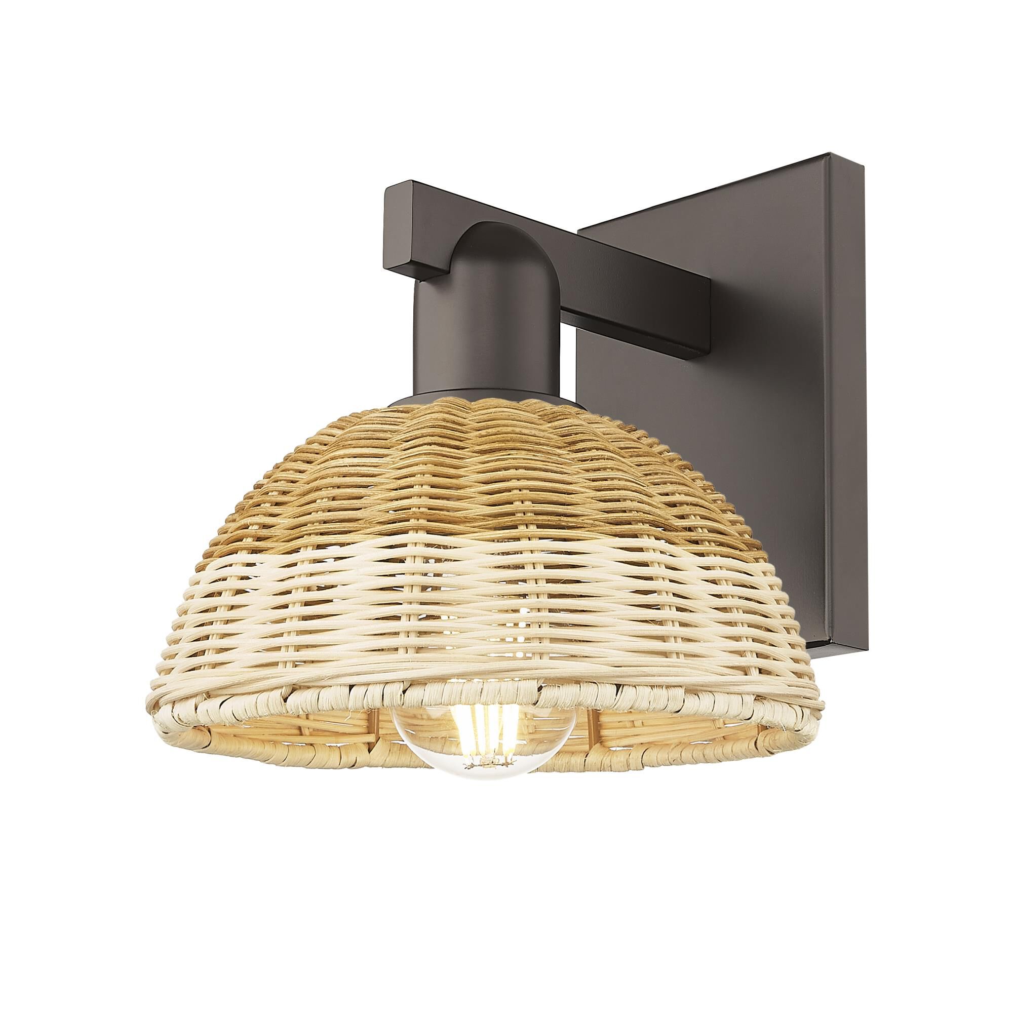Bruno Marashlian Natural Ballston Dome 11 Inch Wall Sconce by Innovations Lighting