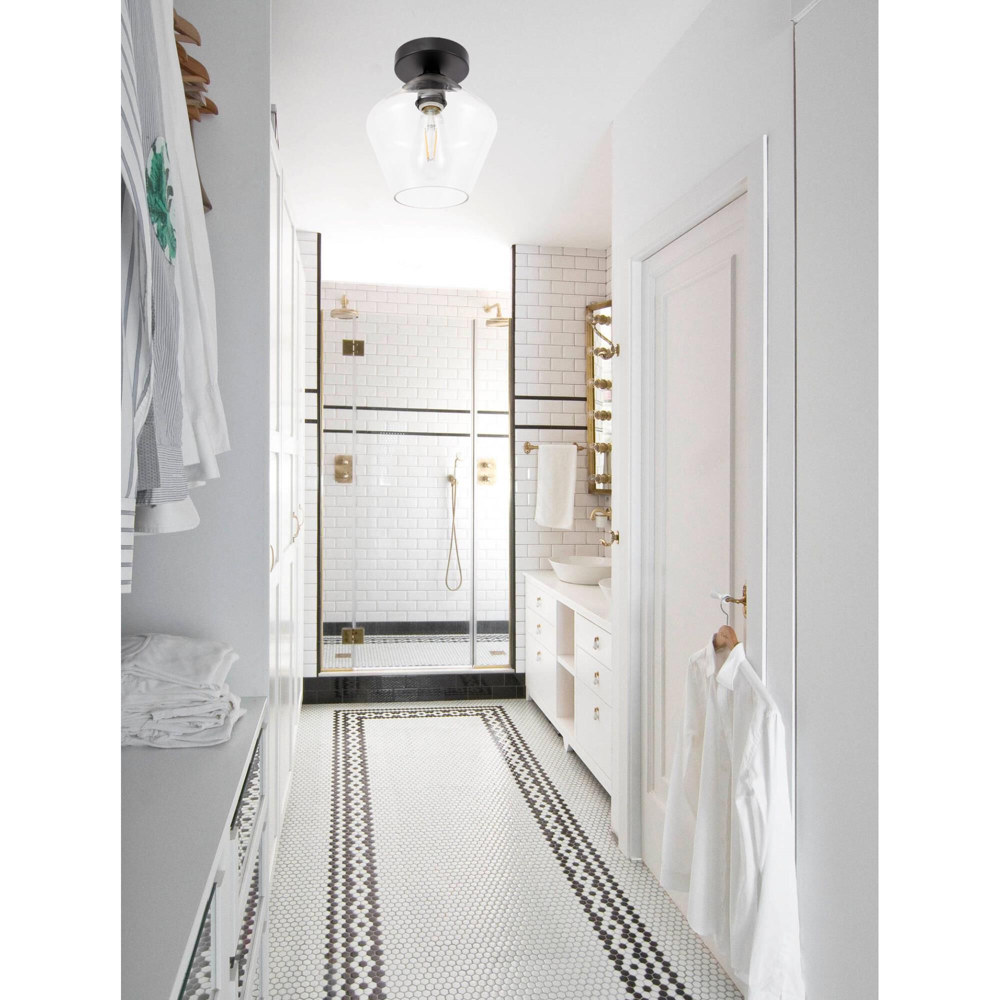 Gene 8 Inch Semi Flush Mount by Elegant Lighting