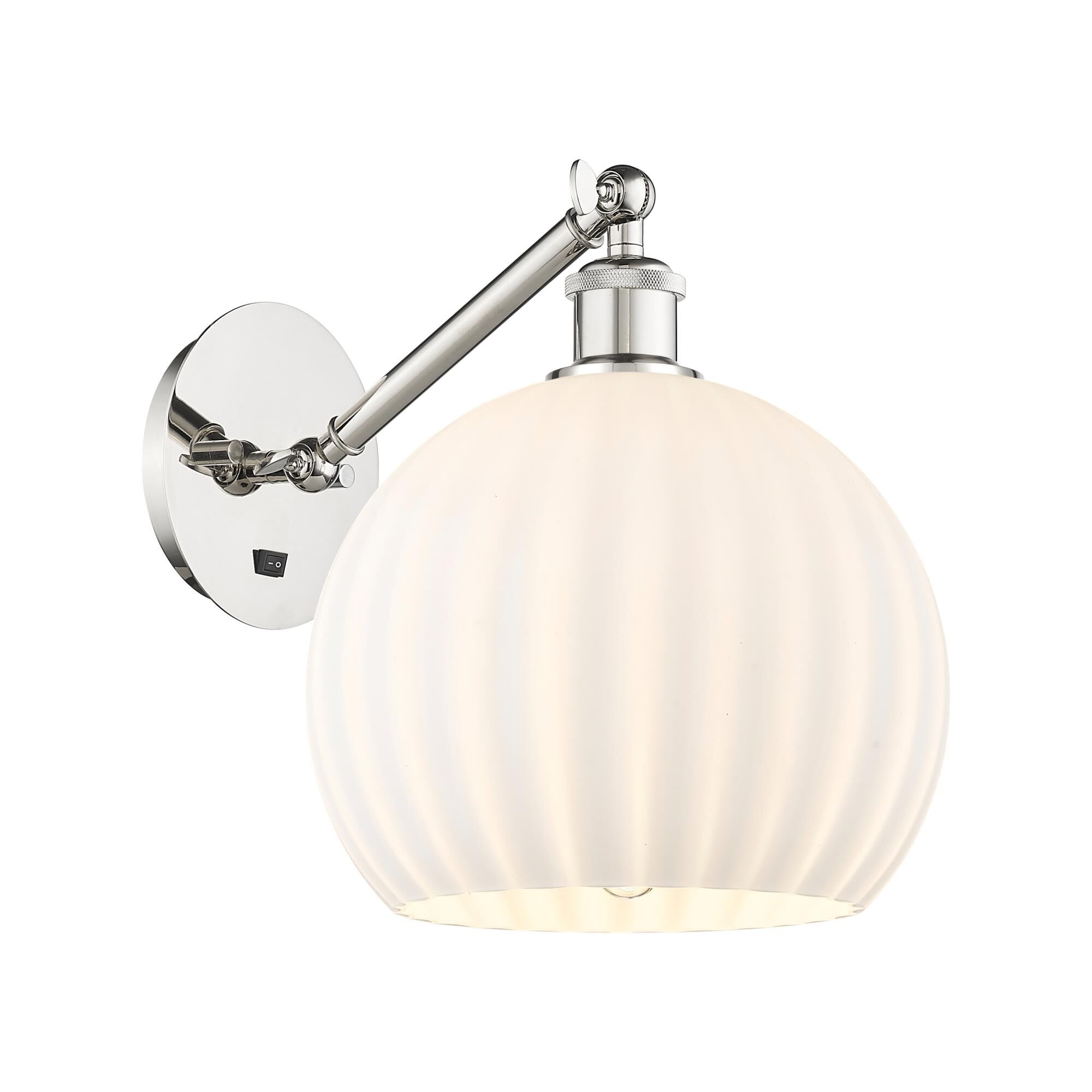 Bruno Marashlian White Venetian 10 Inch Wall Swing Lamp by Innovations Lighting