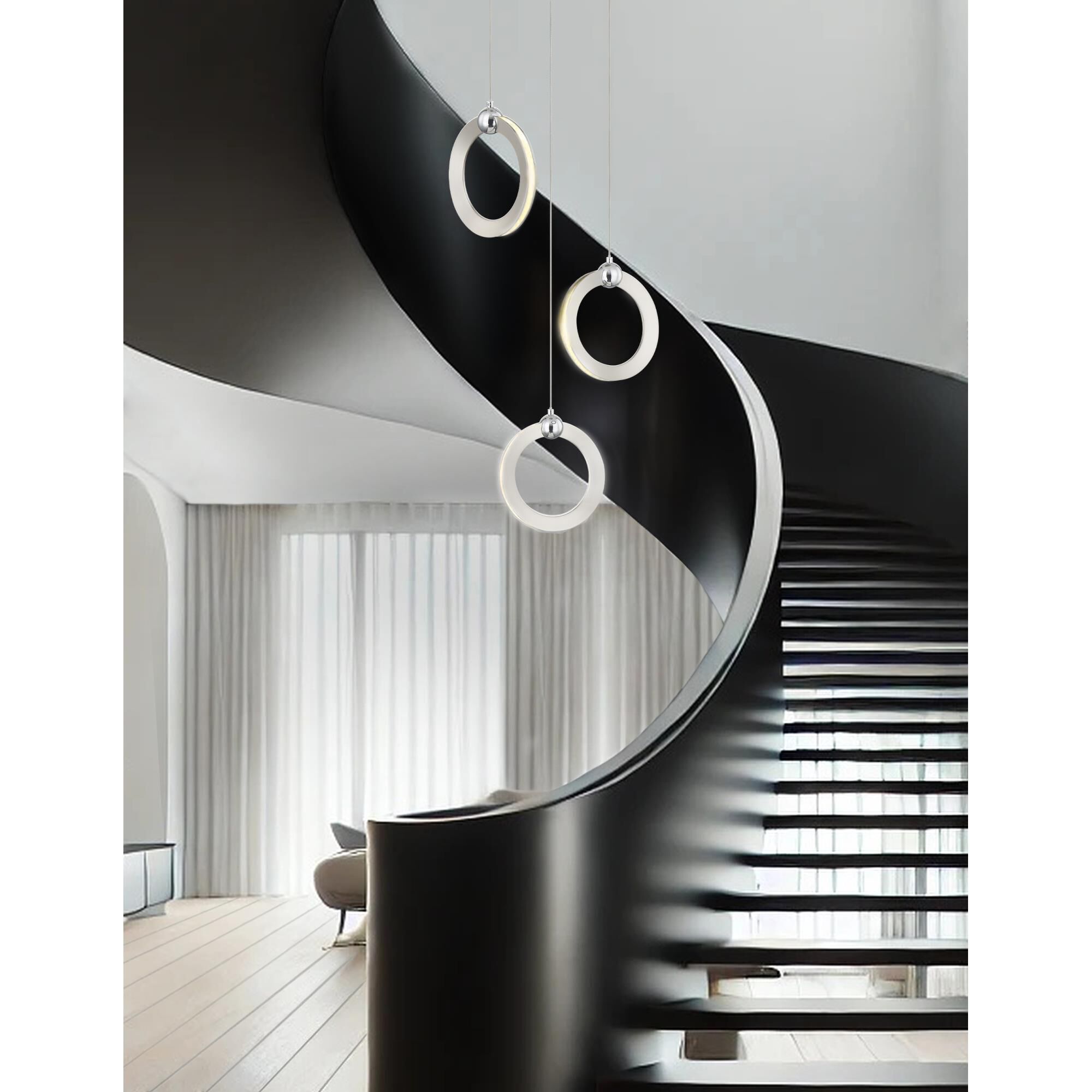 Hermosa 11 Inch 3 Light LED Multi Light Pendant by Justice Design Group