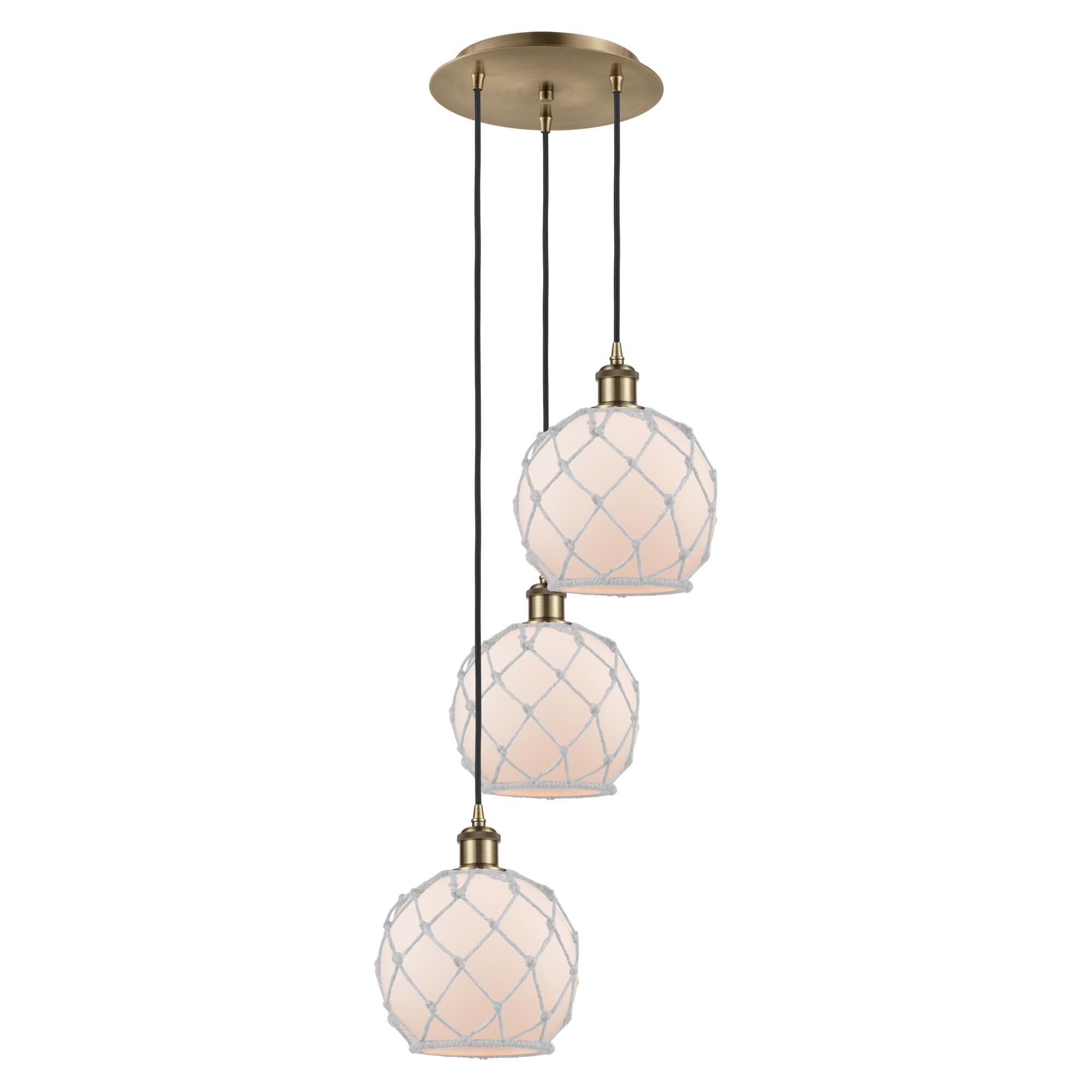 Bruno Marashlian Farmhouse Rope 15 Inch Multi Light Pendant by Innovations Lighting