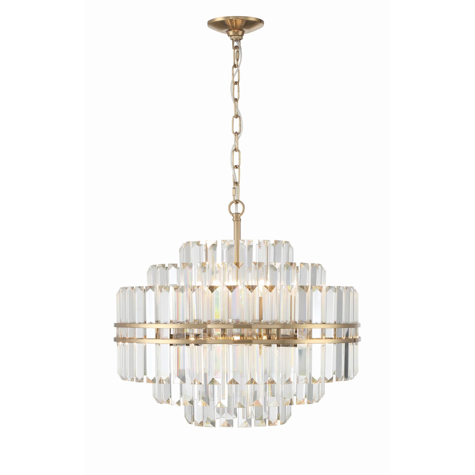 Hayes 22 Inch 12 Light Mini Chandelier by Crystorama