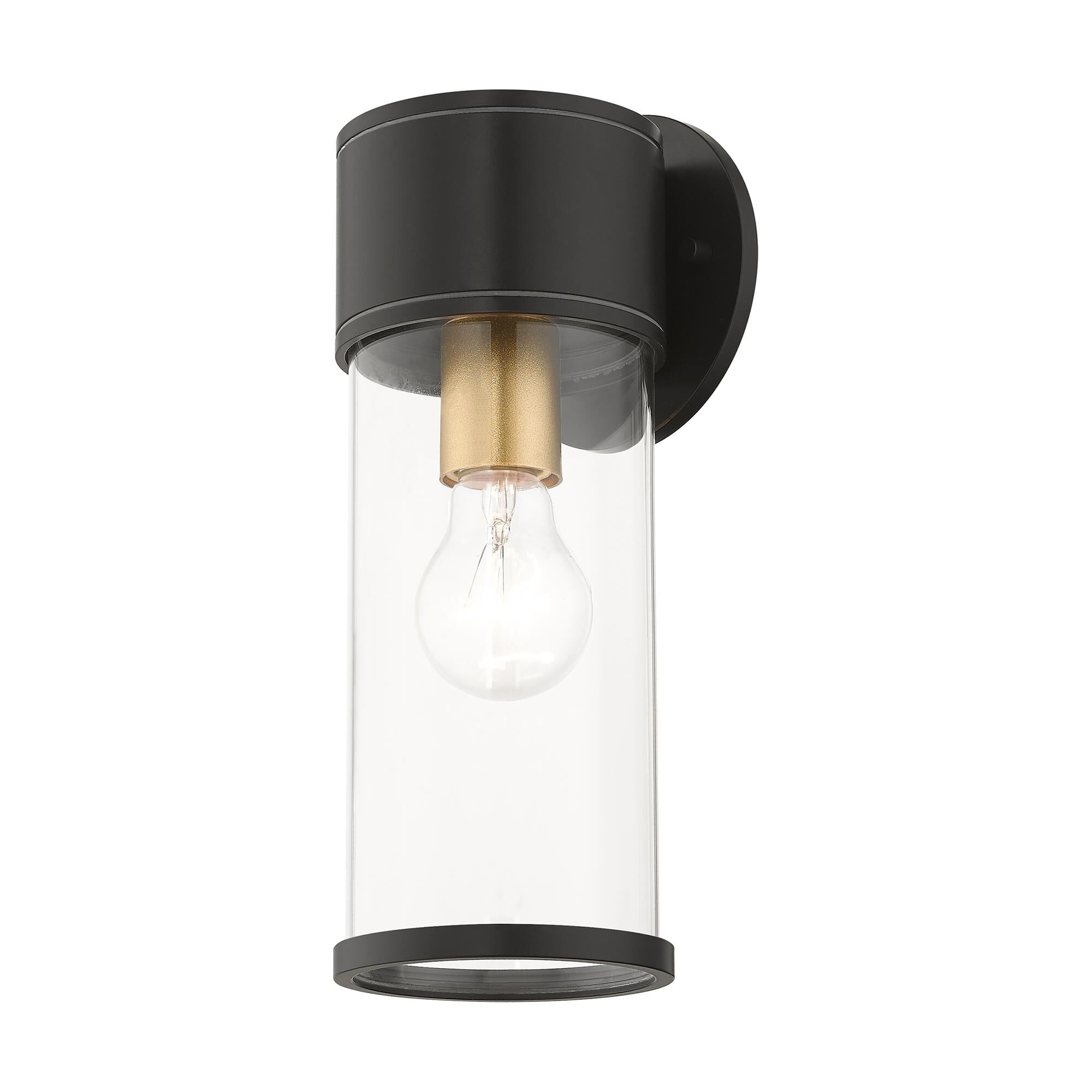 Shown in Bronze With Antique Gold Accents finish and Clear glass