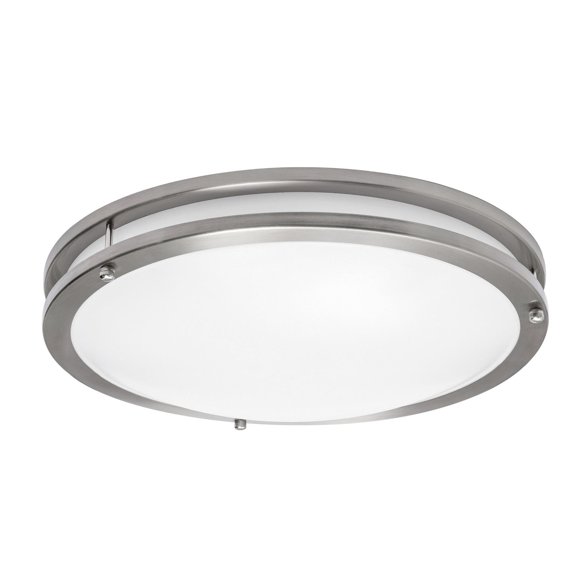 Shown in Satin Nickel finish and White shade