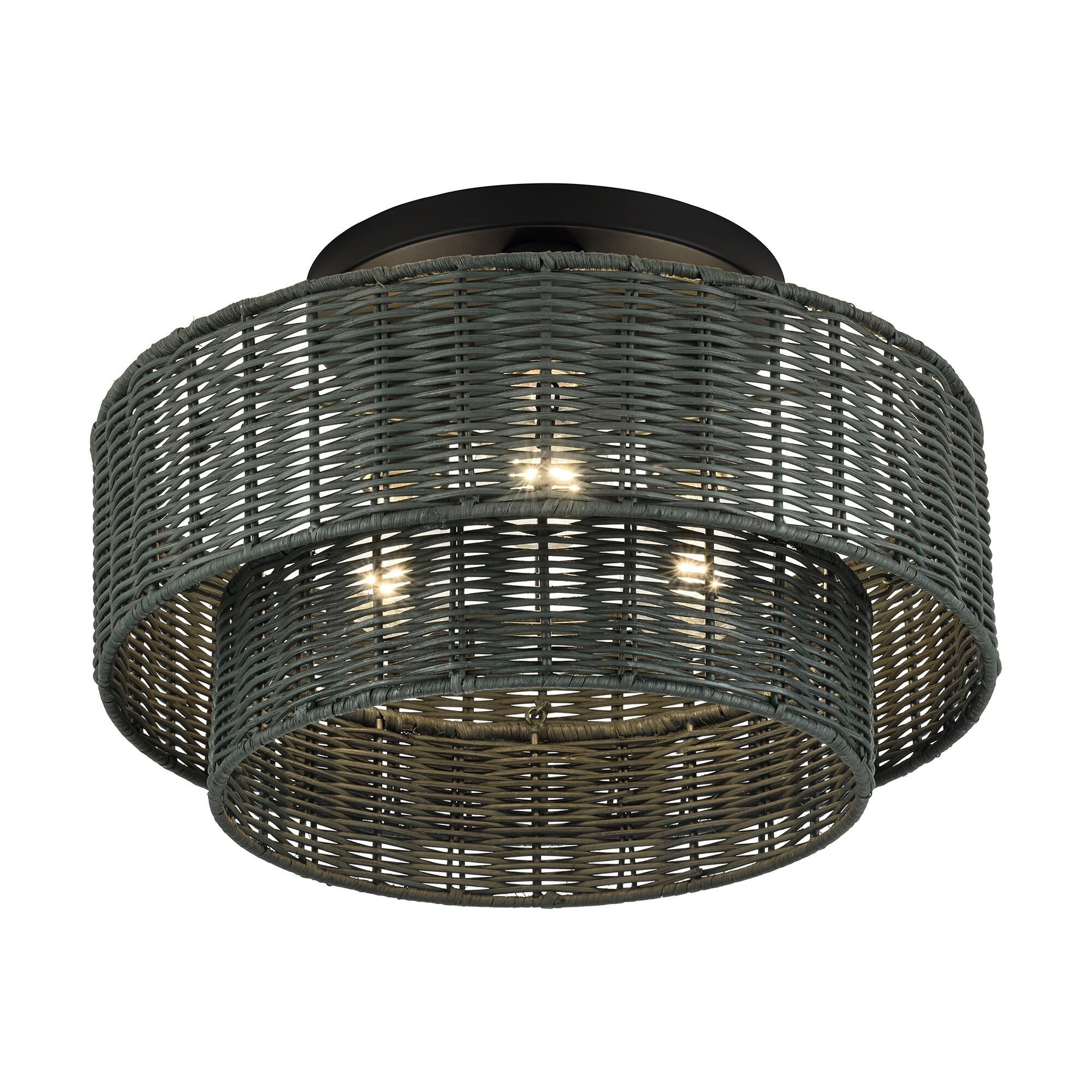 Weavington 15 Inch Semi Flush Mount by Livex Lighting
