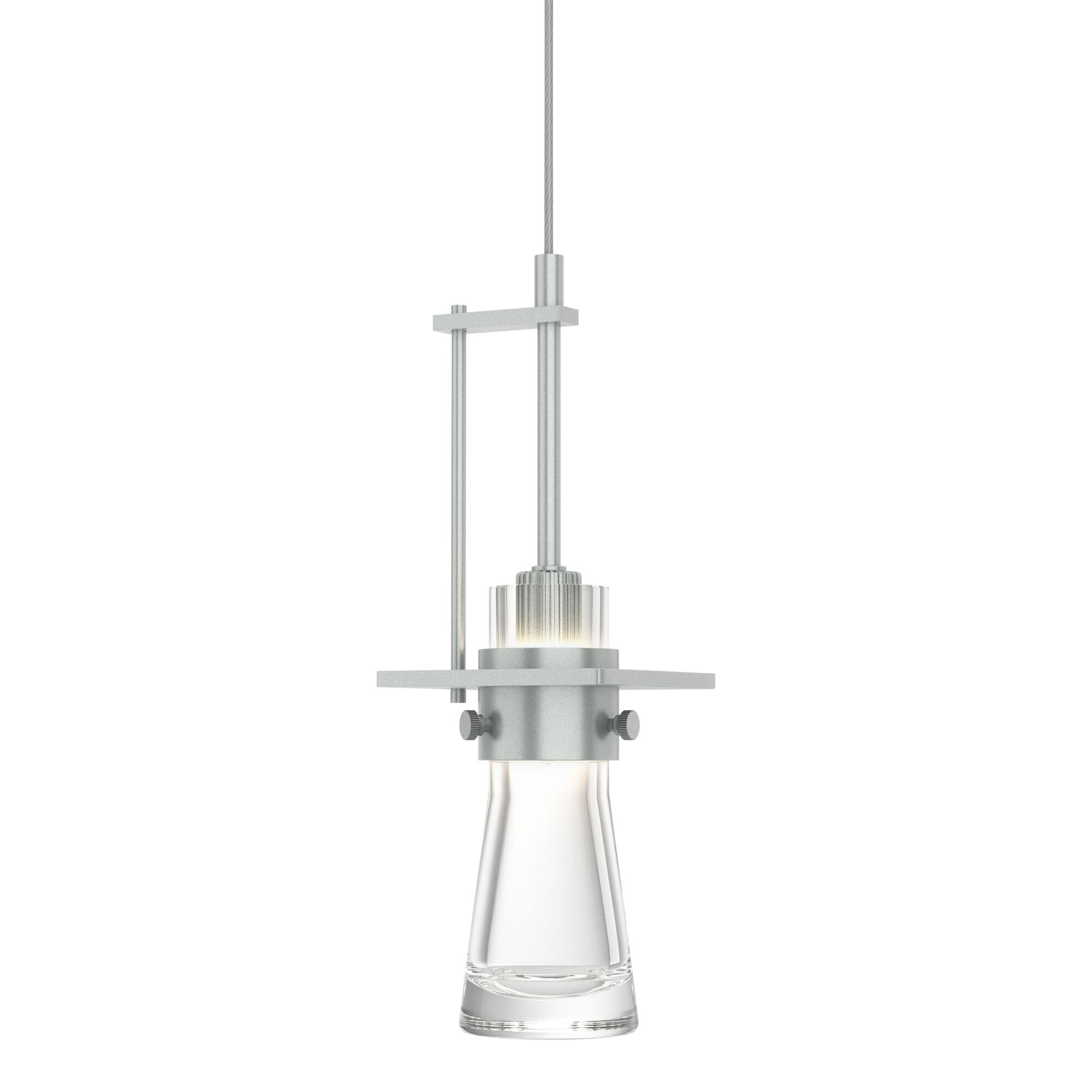 Shown in Vintage Platinum finish and Clear  glass