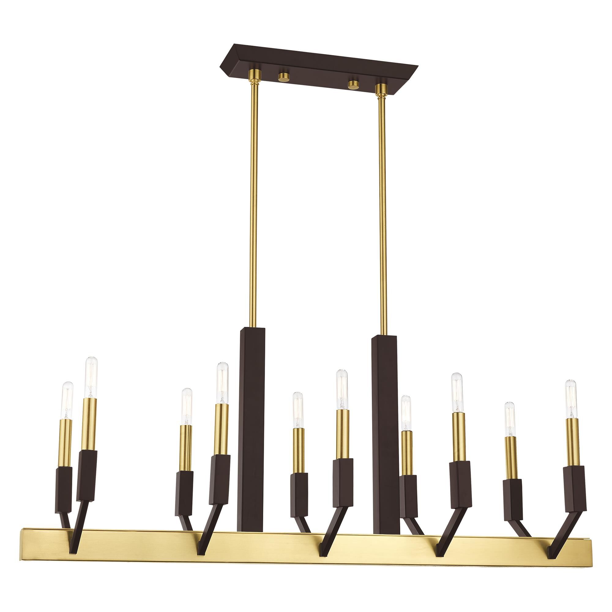 Shown in Satin Brass and Bronze finish