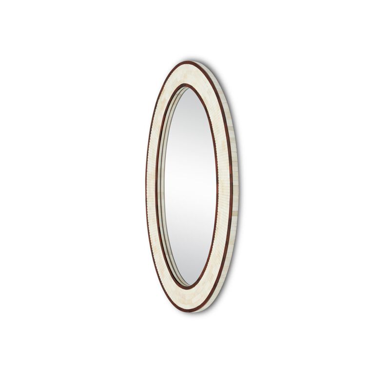 Andar Oval Mirror Decorative Mirrors by Currey and Company