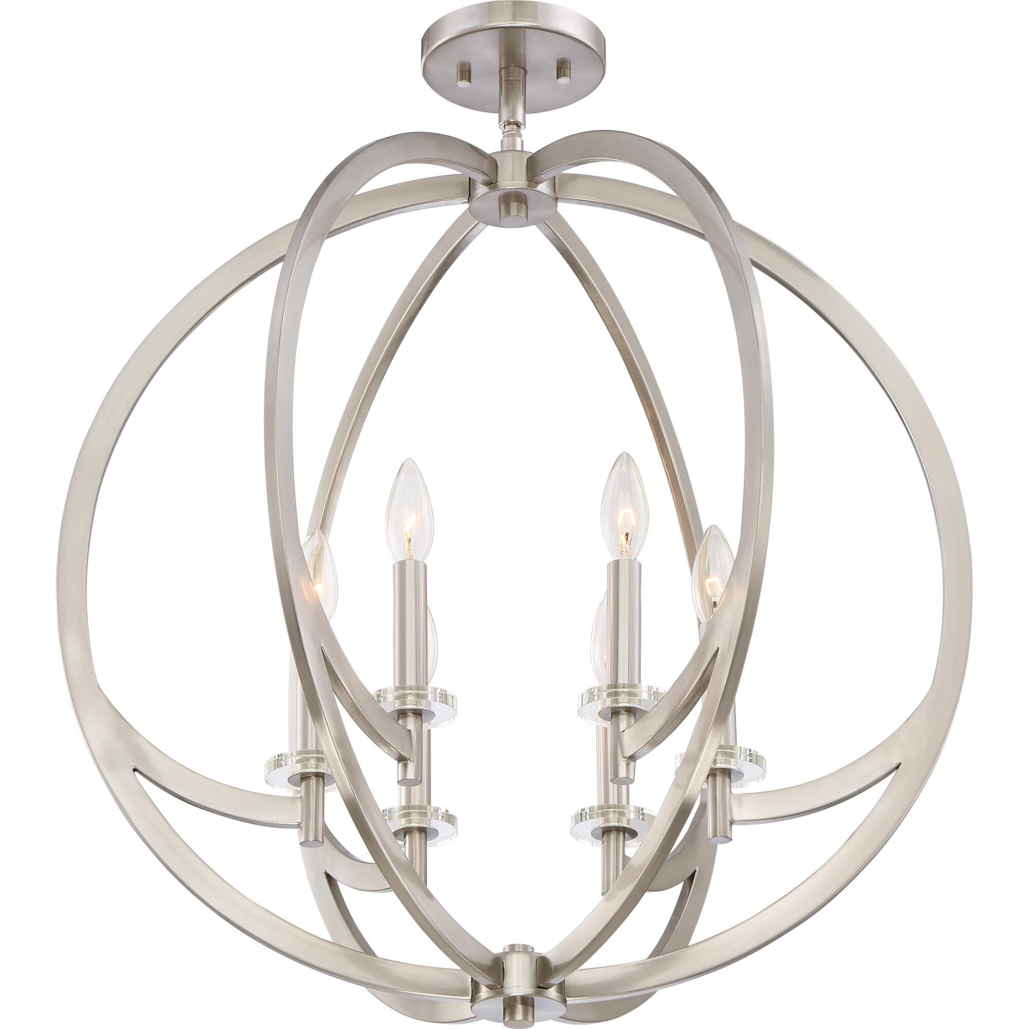 Orion 24 Inch 6 Light Semi Flush Mount by Quoizel