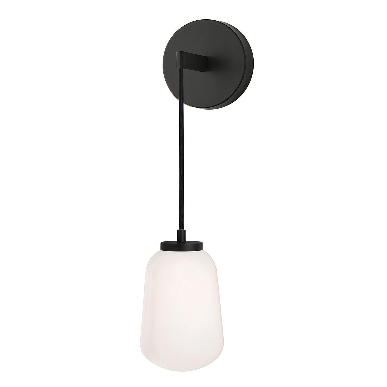 Shown in Black finish and White shade