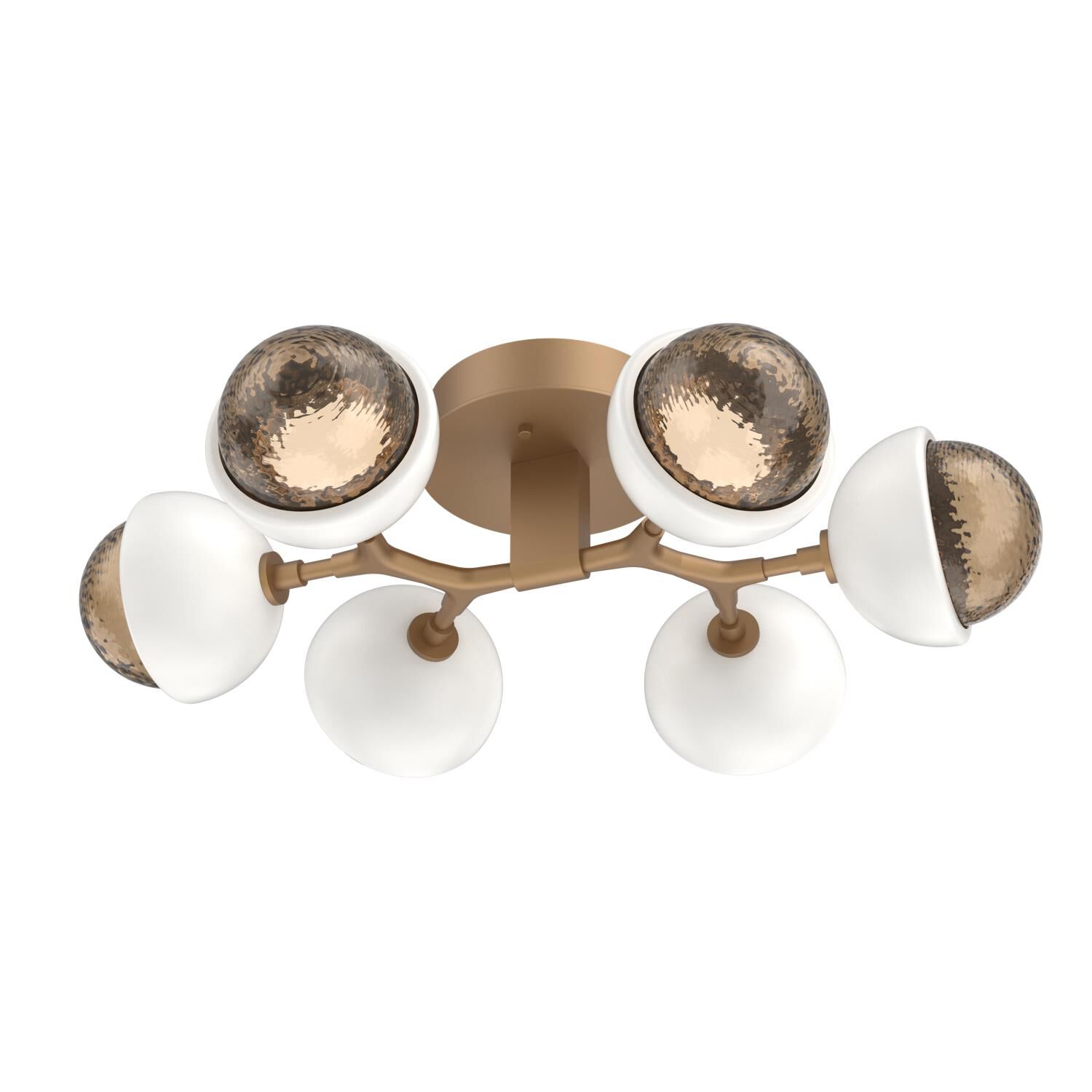 Shown in Novel Brass finish and Bronze glass and Salt White accent