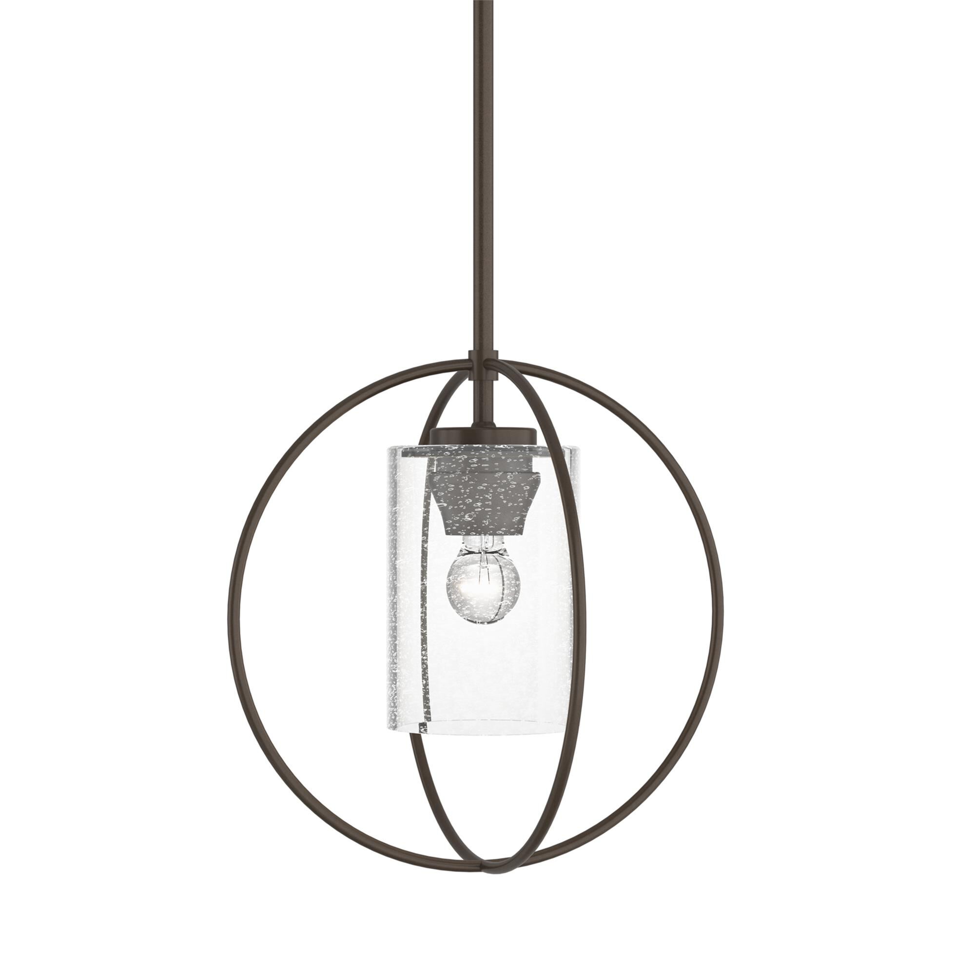 Shown in Bronze finish and Seeded Clear glass