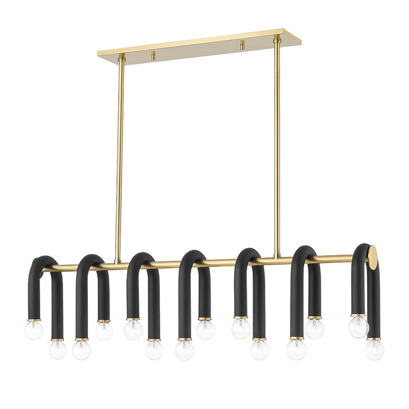 Whit Small Linear Chandelier by Mitzi