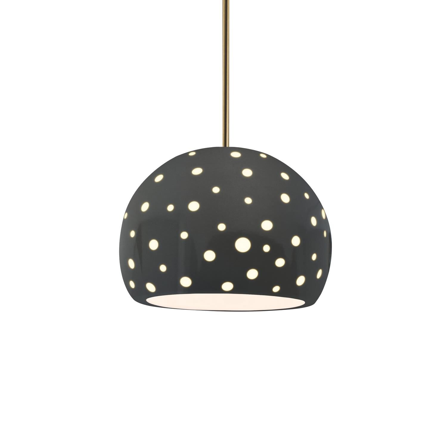Perforated Globe 10 Inch Large Pendant by Justice Design Group