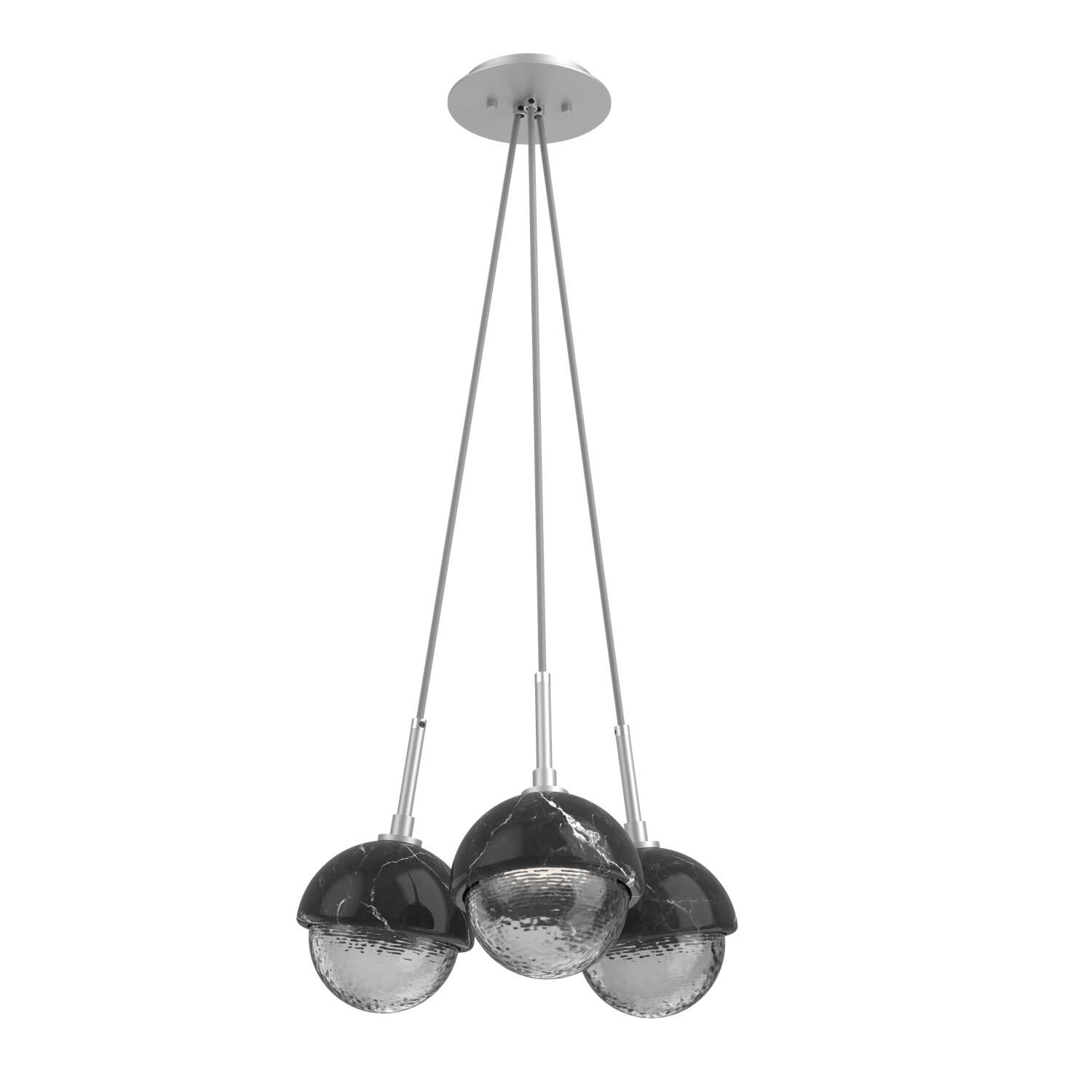 Shown in Classic Silver finish and Smoke glass and Black Marble accent