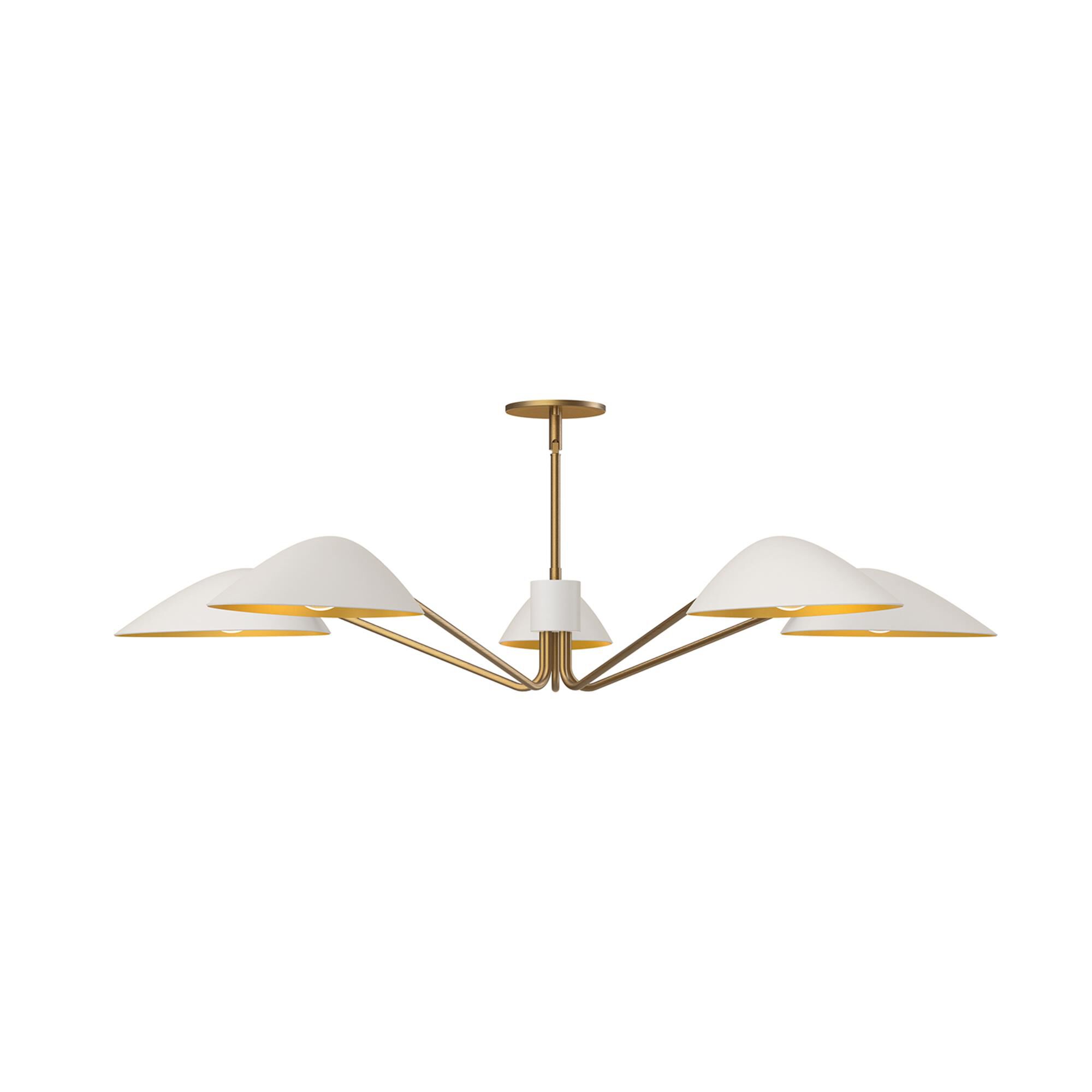 Shown in White And Aged Gold finish