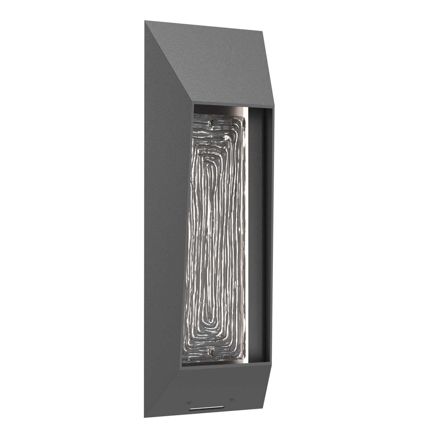 Shown in Argento Grey finish and Linea Cast Glass Motif accent