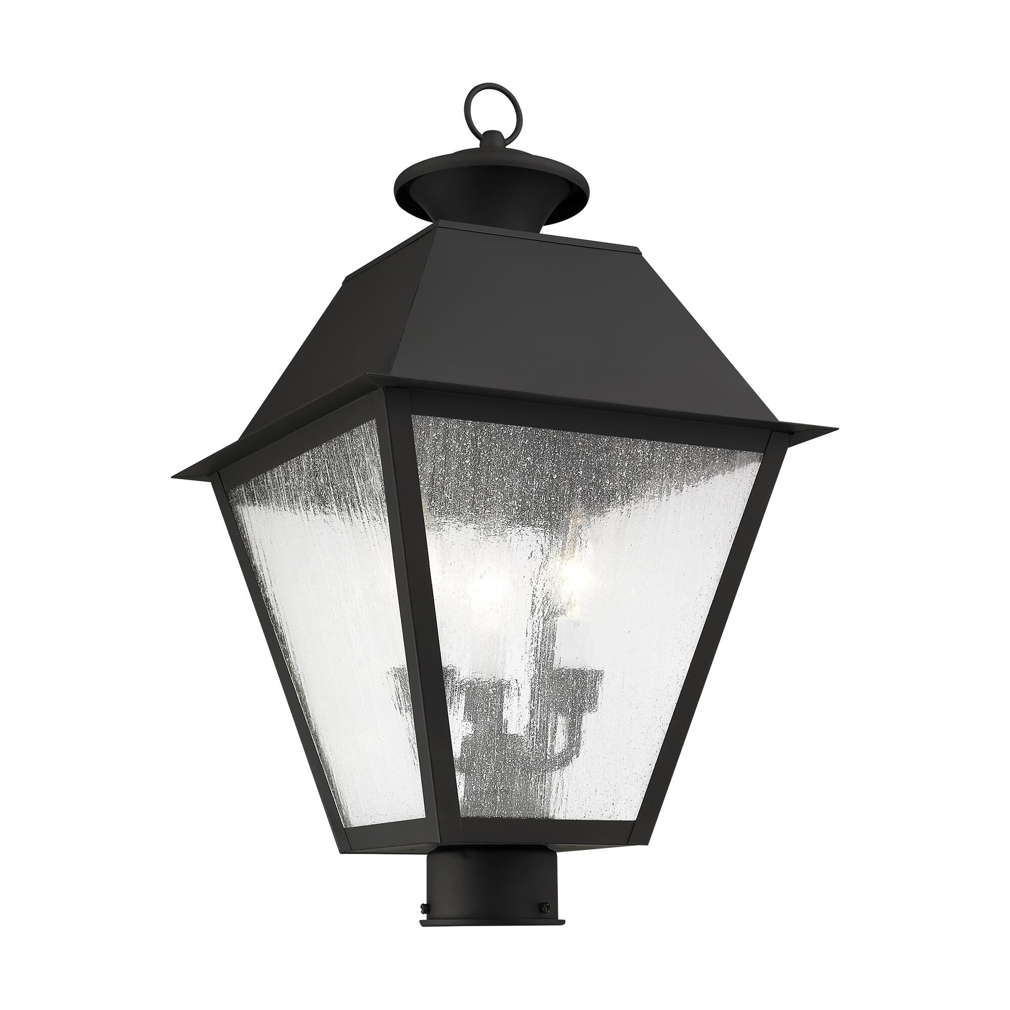 Mansfield 20 Inch Tall 3 Light Outdoor Post Lamp by Livex Lighting