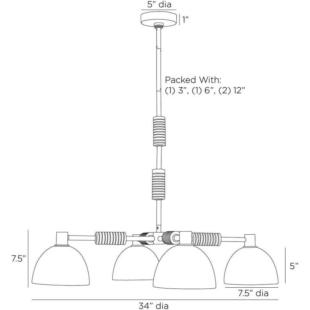 Eli 34 Inch Chandelier by Arteriors Home