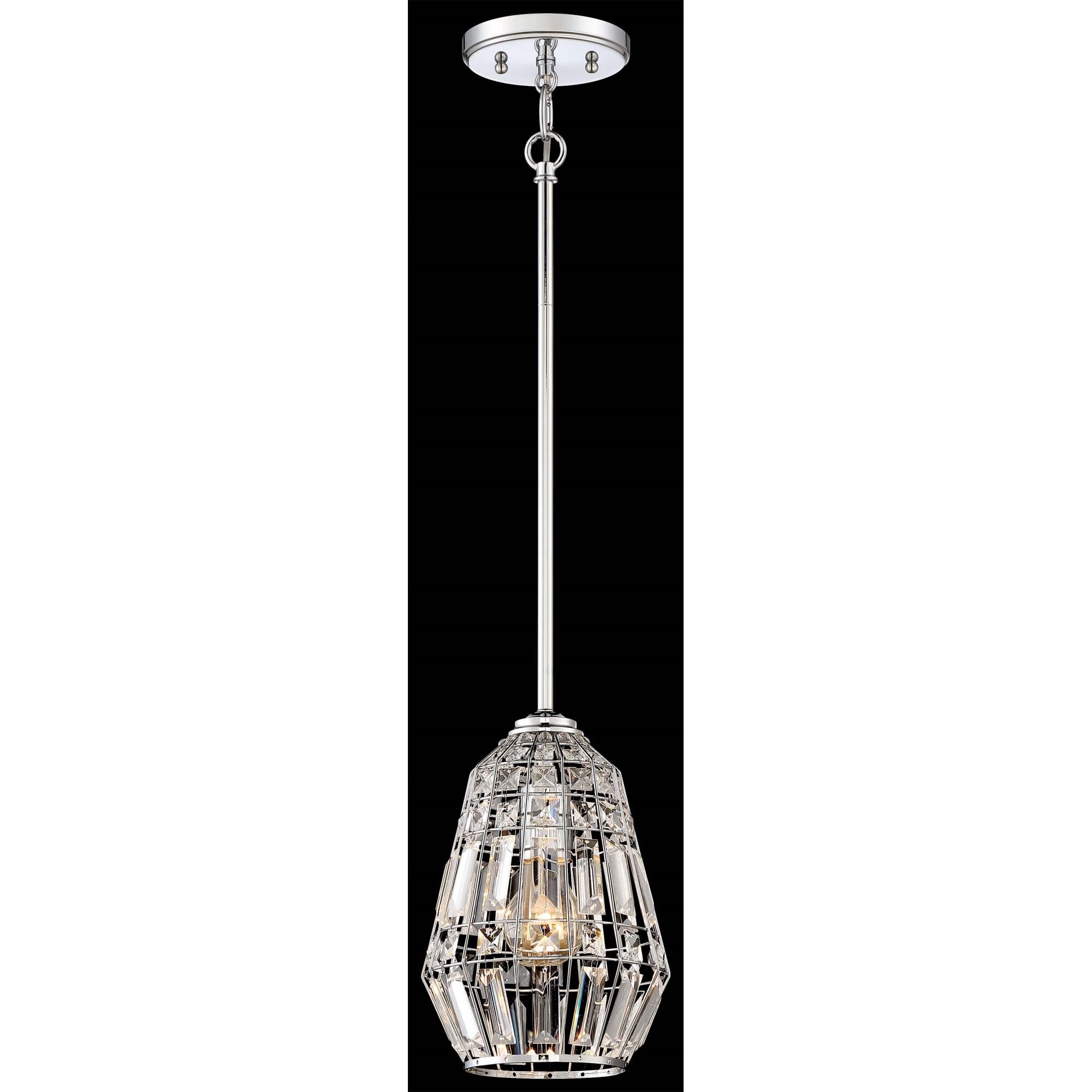 Shown in Chrome finish and Clear crystal and Clear Crystal glass