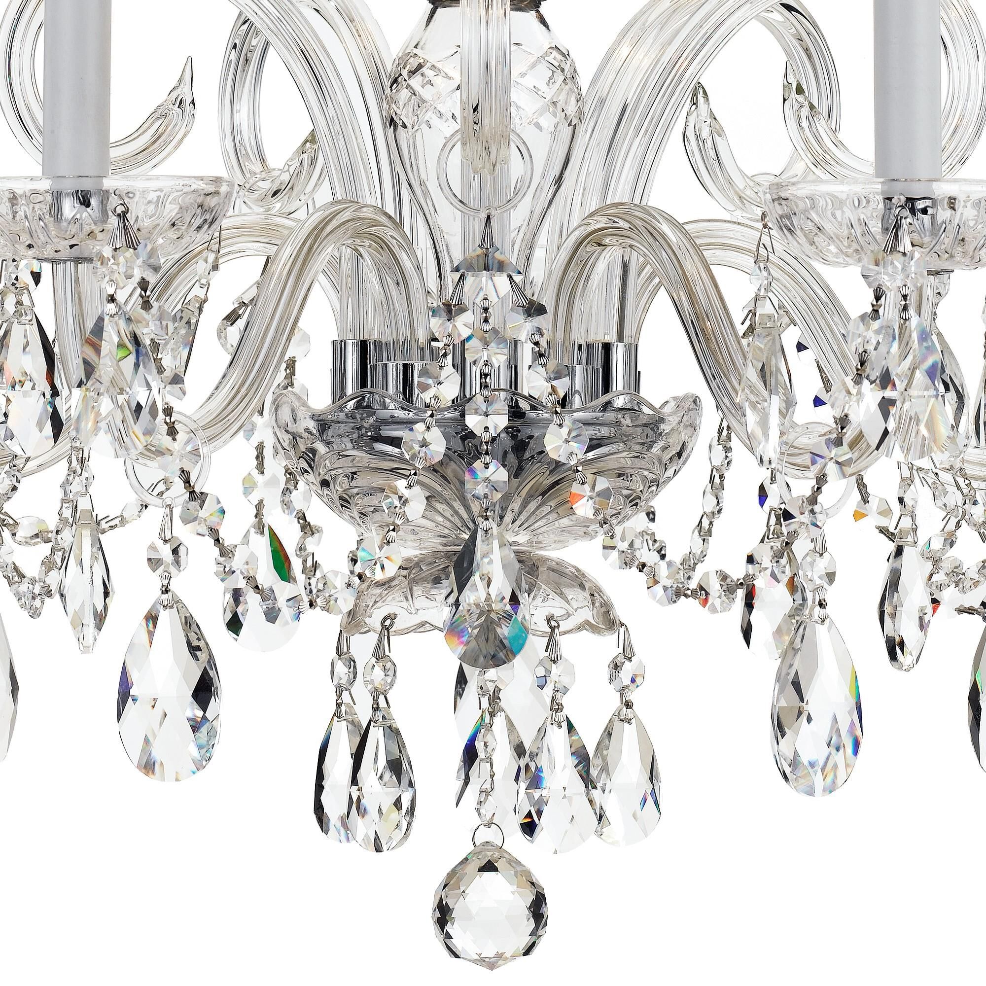 Shown in Polished Chrome finish and Hand Cut Crystal crystal