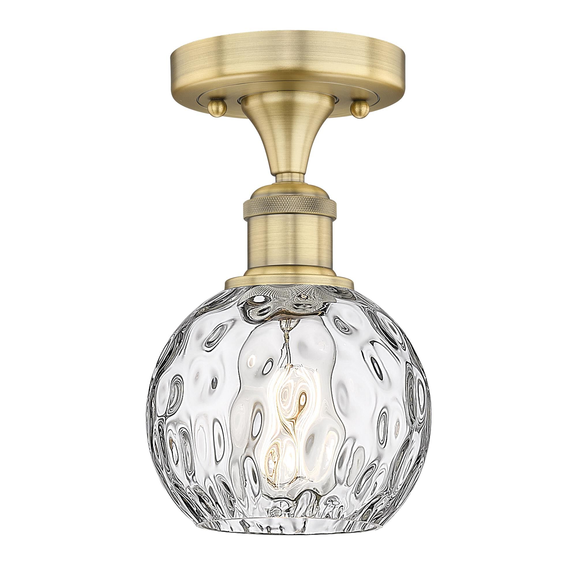 Bruno Marashlian Athens Water Glass 6 Inch 1 Light Semi Flush Mount by Innovations Lighting