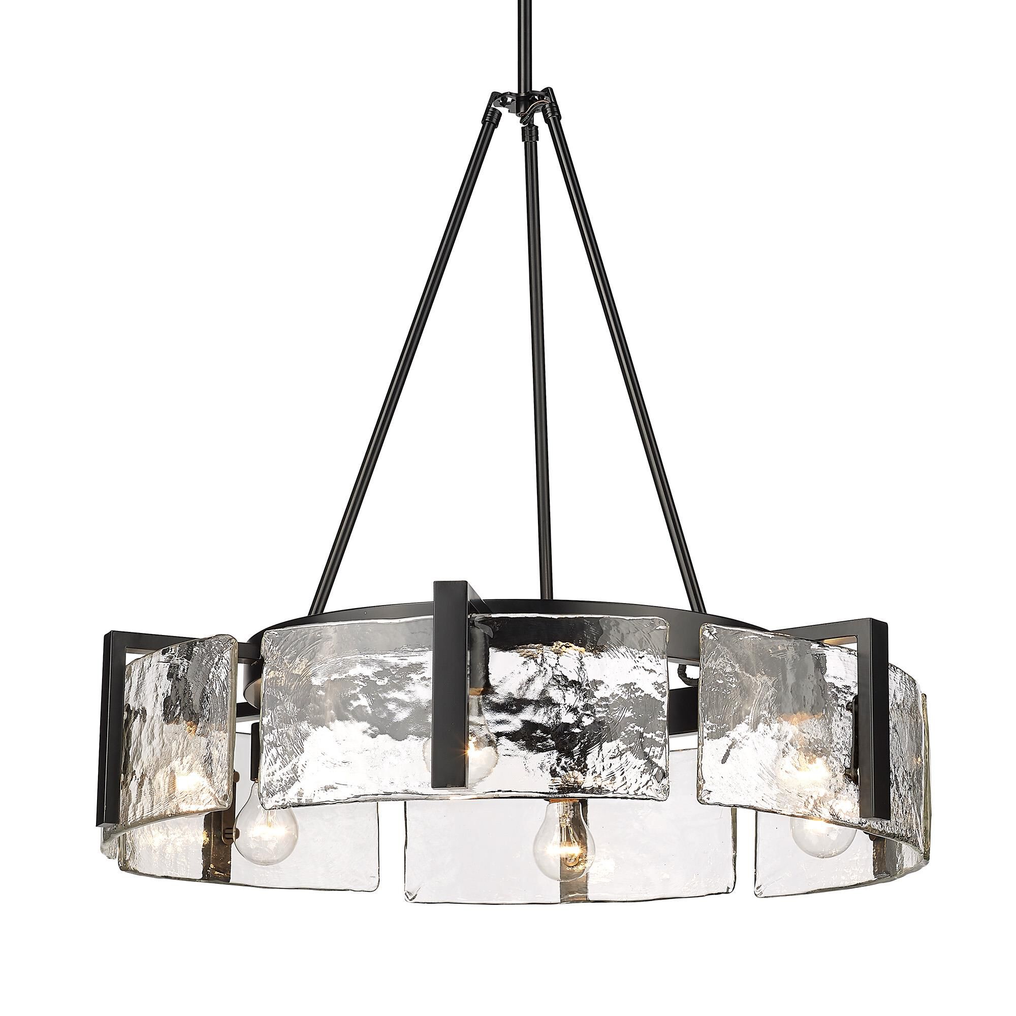 Shown in Matte Black finish and Hammered Water glass