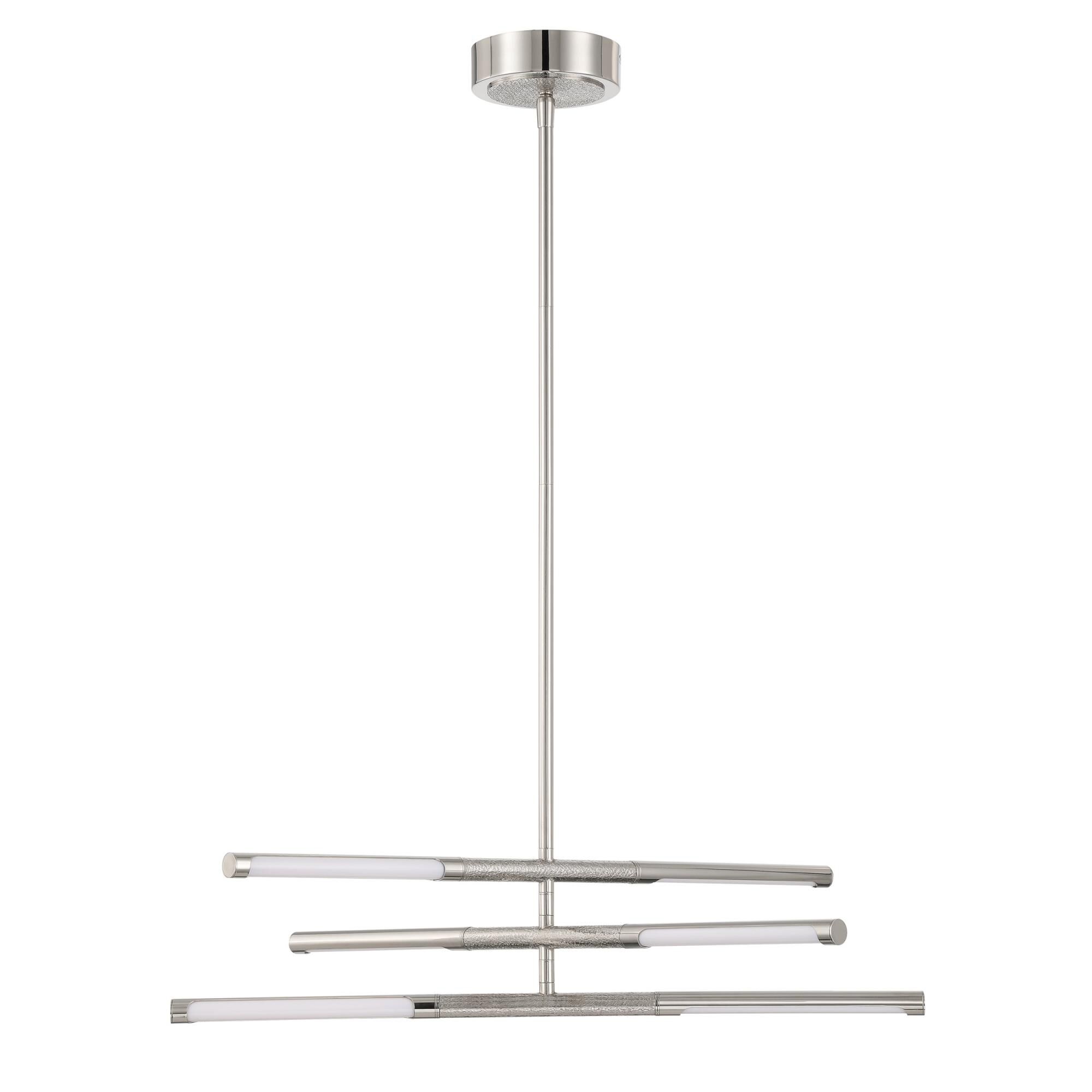 Shown in Polished Nickel finish and White glass