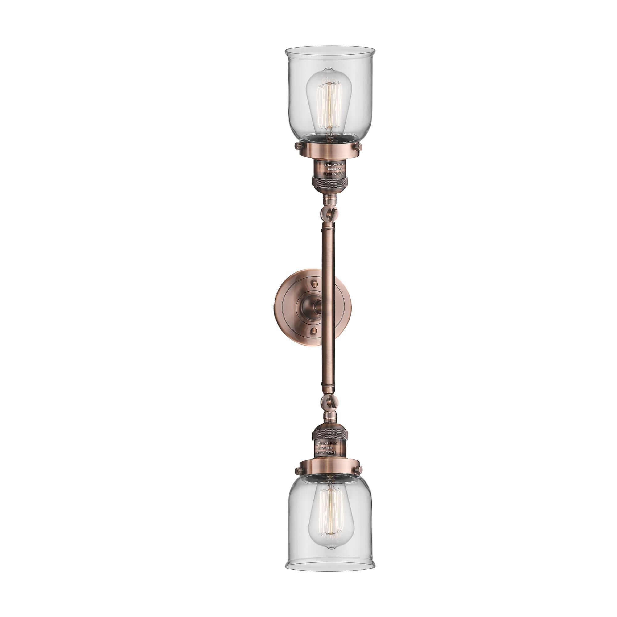 Shown in Antique Copper finish and Clear glass