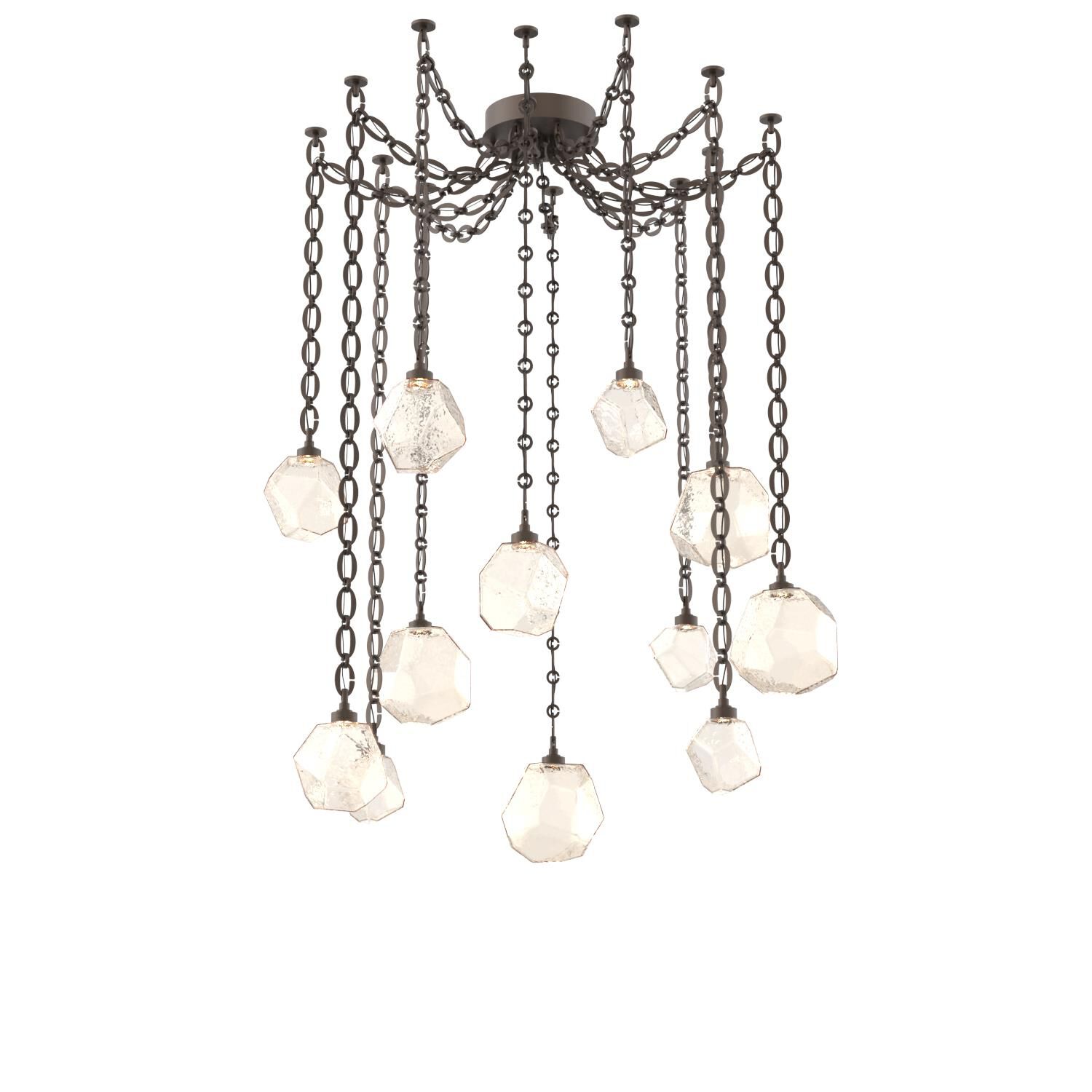 Levi Wilson Gem 17 Inch Multi Pendant Light by Hammerton Studio