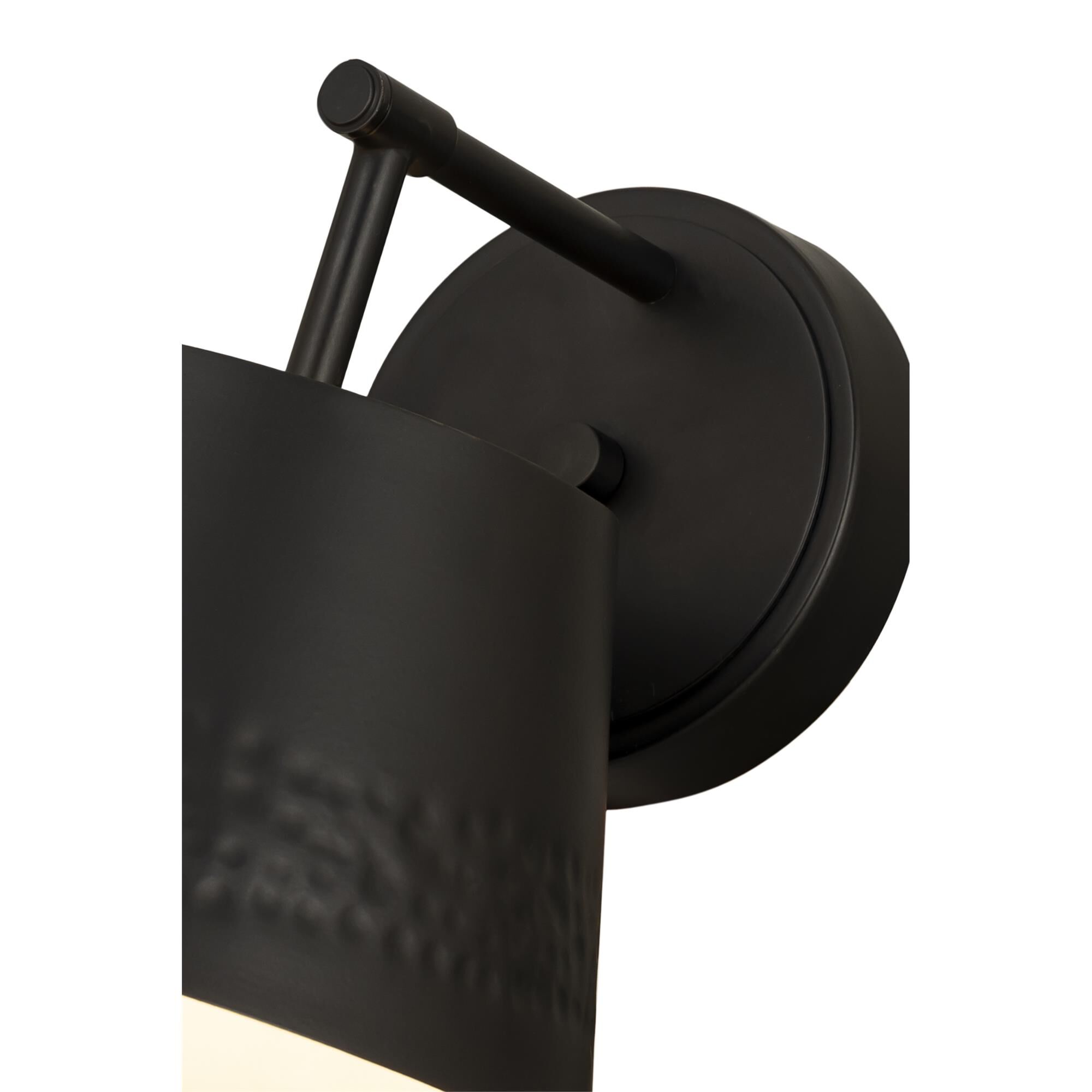 Shown in Matte Black finish and Iron glass and Iron shade