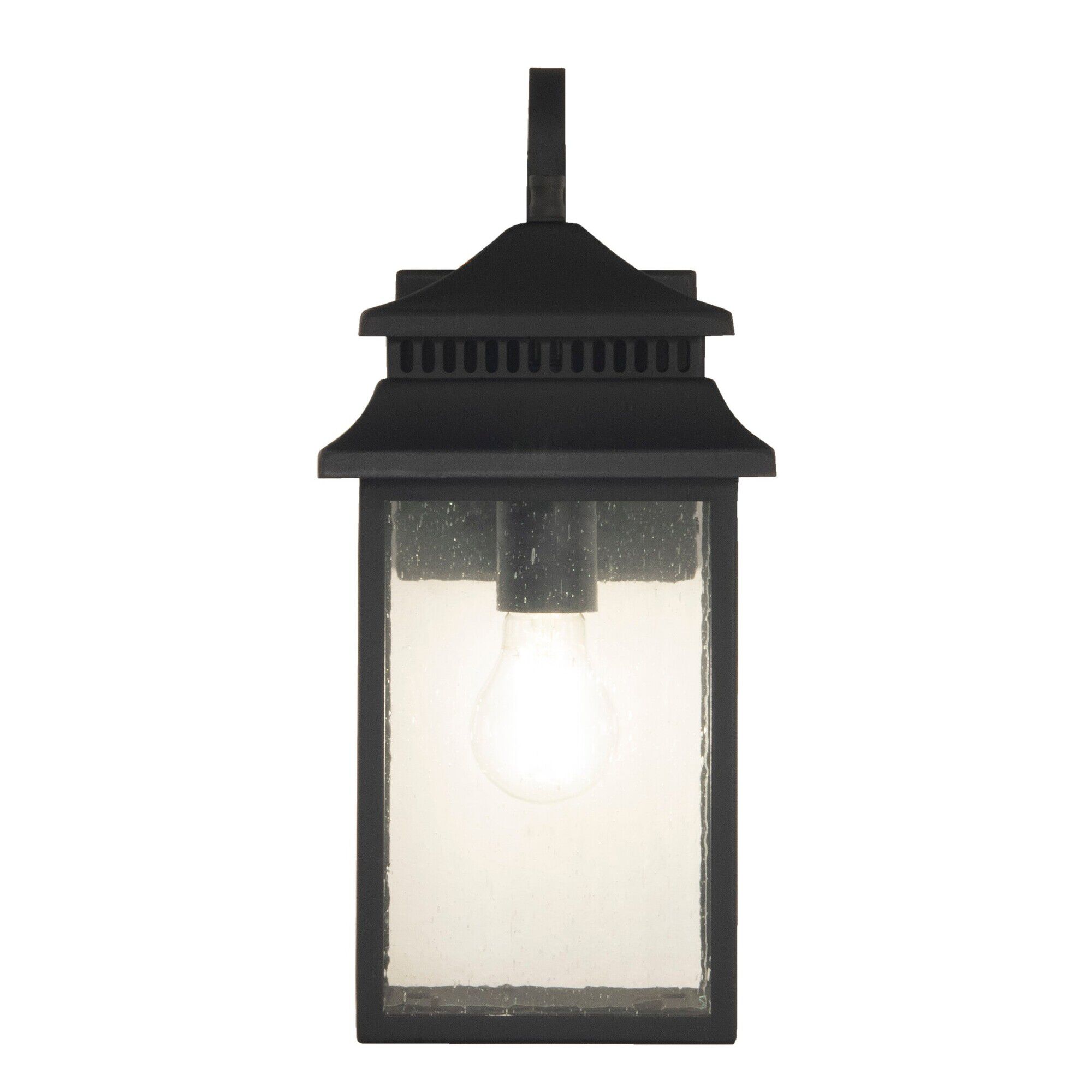 Shown in Textured Matte Black finish and Square/Rectangle glass and Square/Rectangle shade