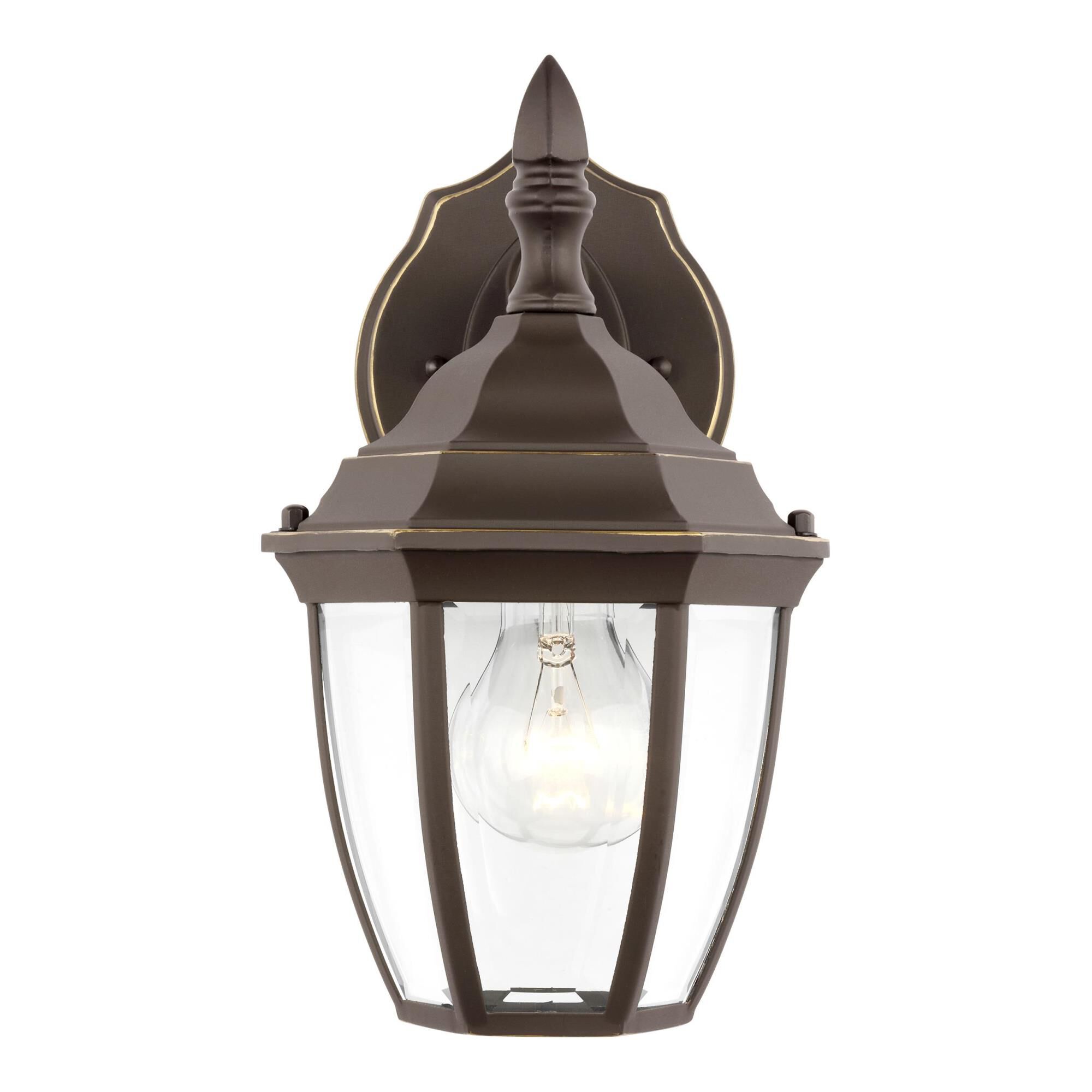 Shown in Antique Bronze finish and Clear Beveled glass and Clear Beveled Glass Panels shade