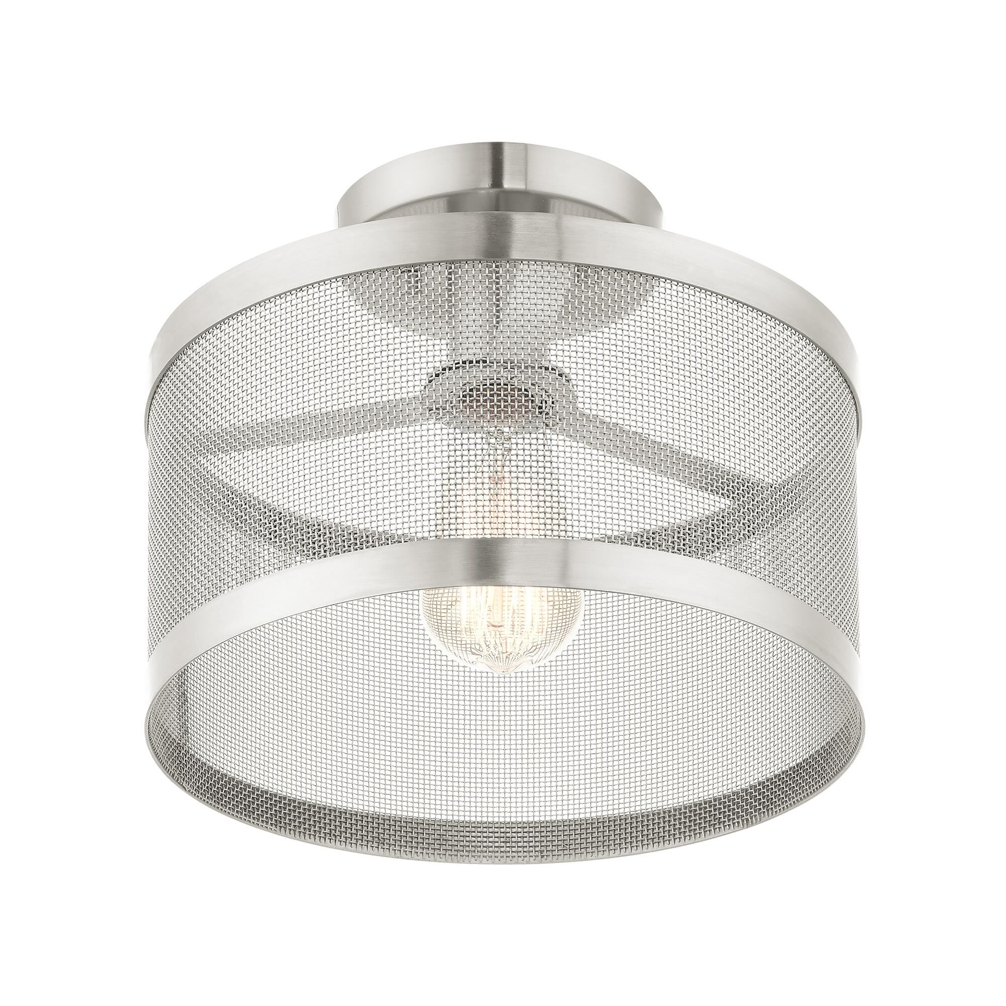 Industro 1 Light Semi Flush Mount by Livex Lighting