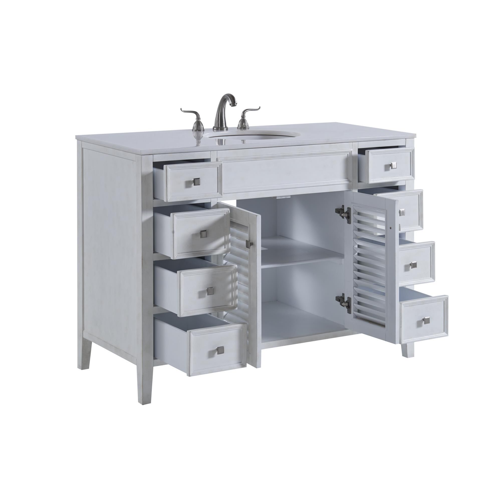 Shown in Antique White finish