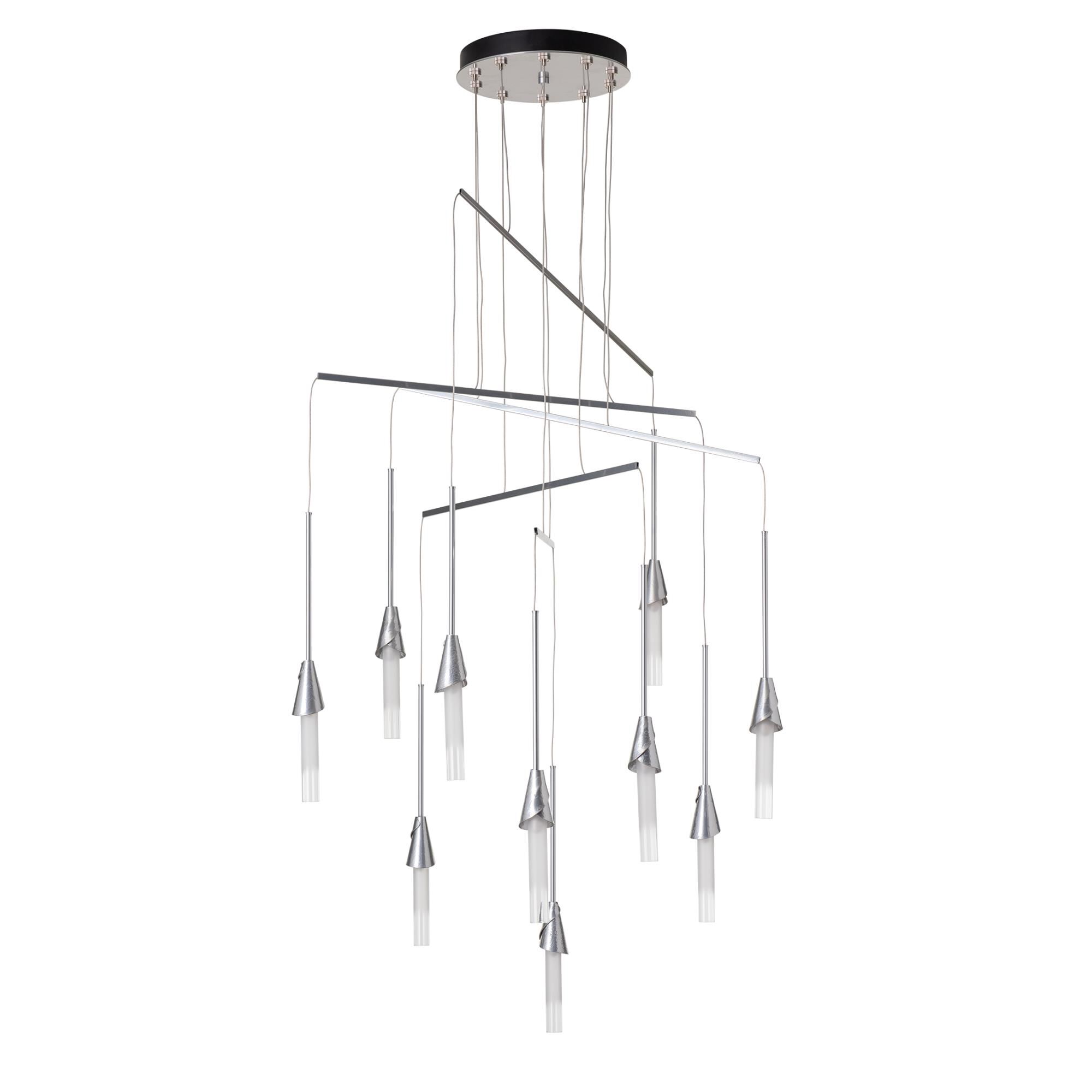 Shown in Sterling finish and Frosted glass