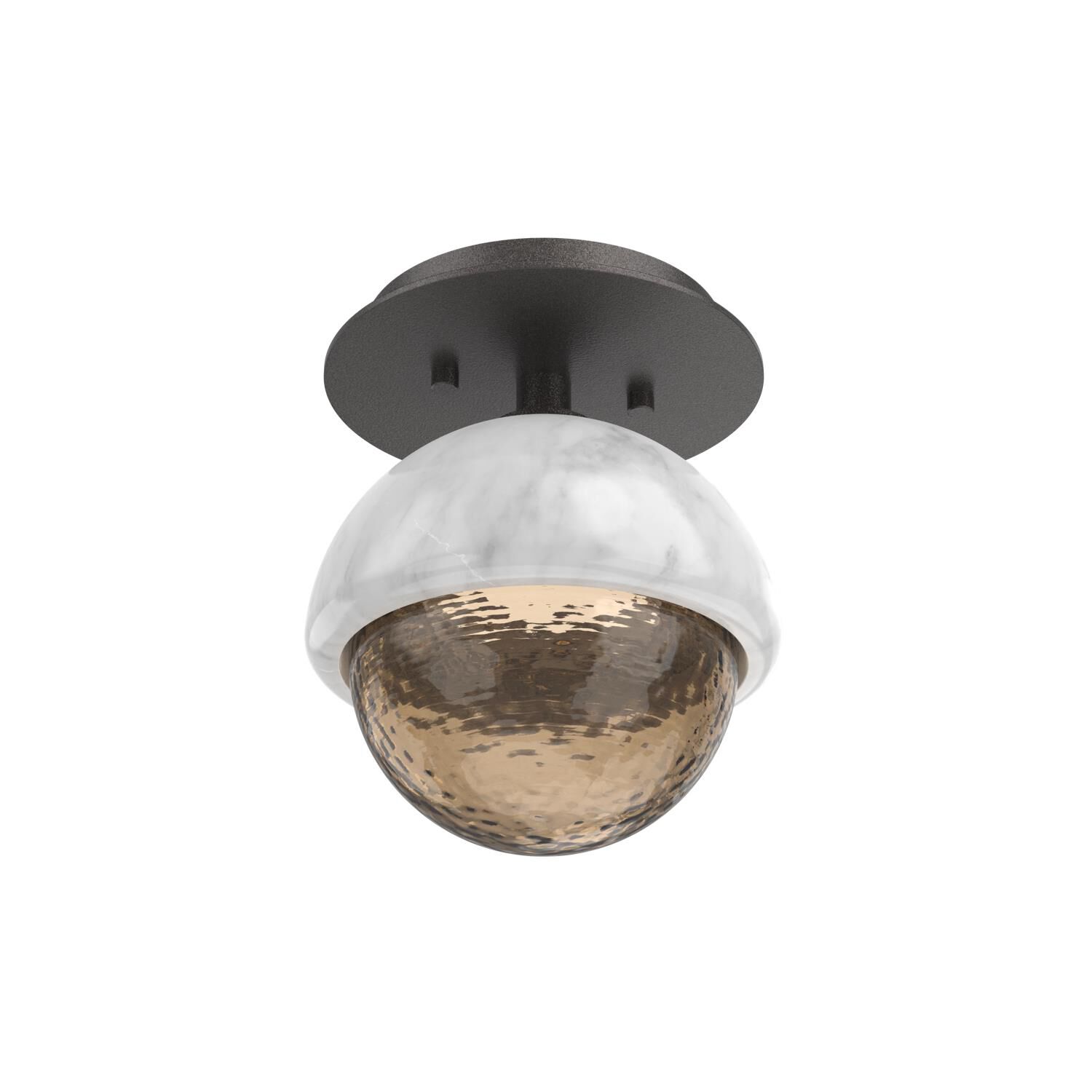 Shown in Graphite finish and Bronze glass and White Marble accent