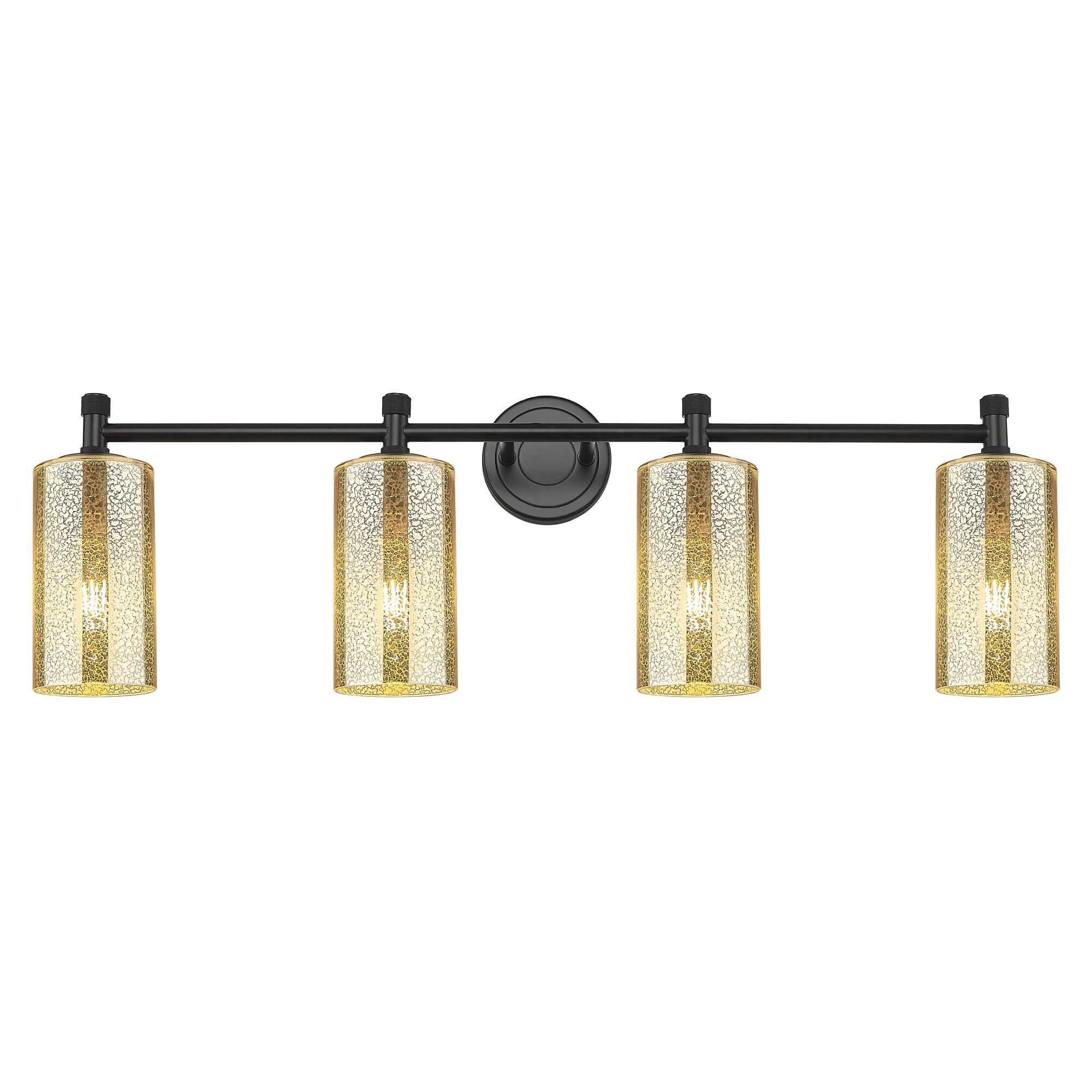 Shown in Matte Black finish and Mercury glass