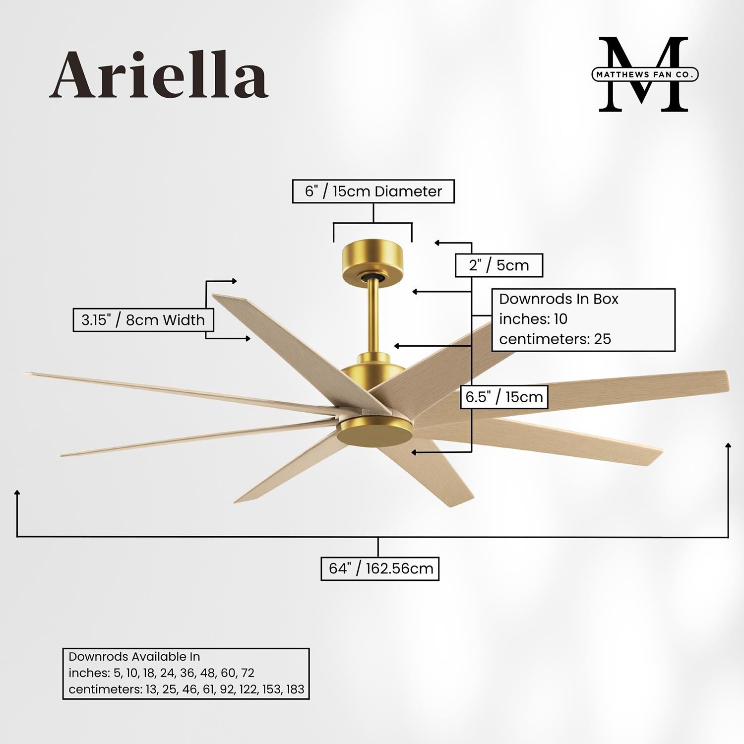 Shown in Brushed Brass finish