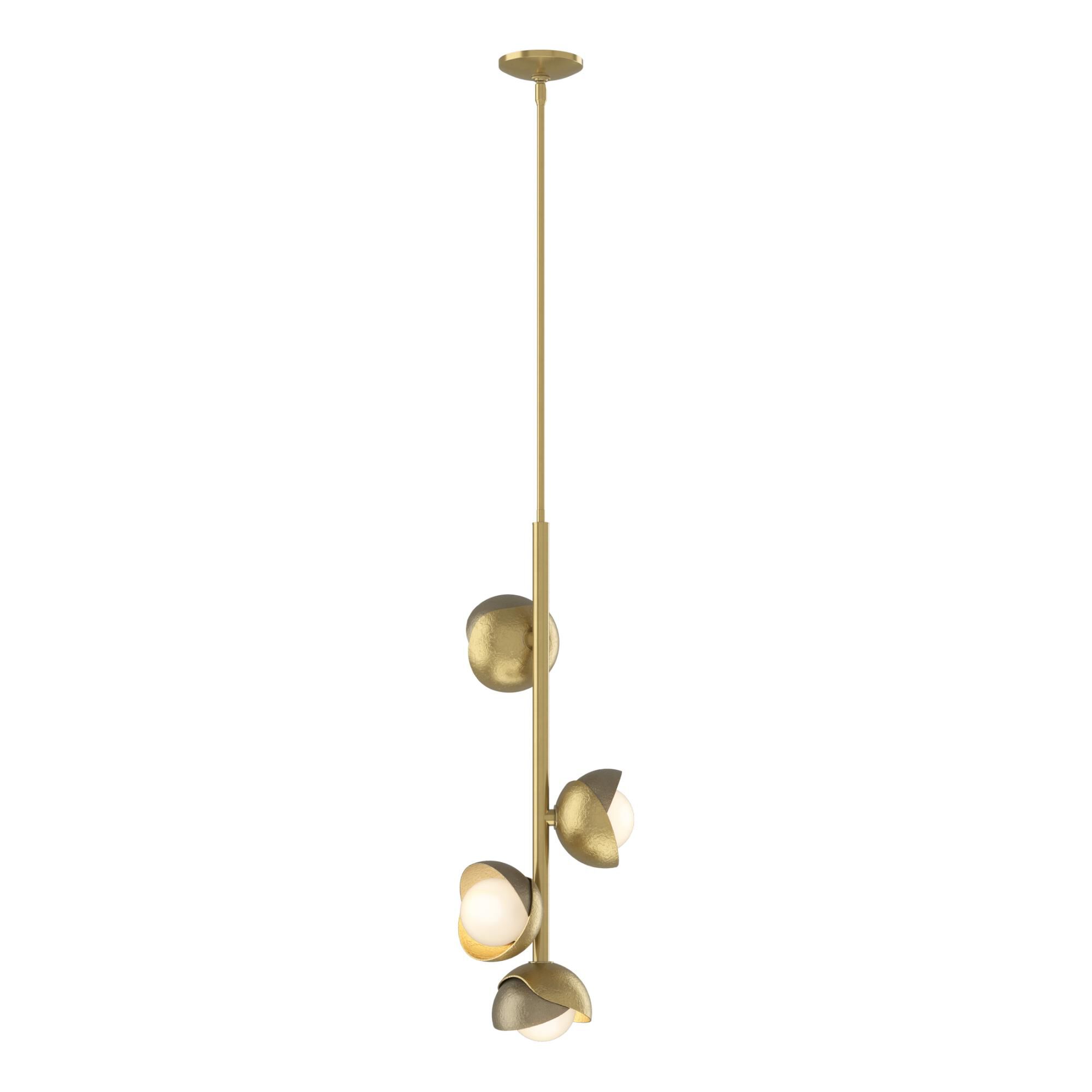 Shown in Modern Brass finish and Soft Gold accent