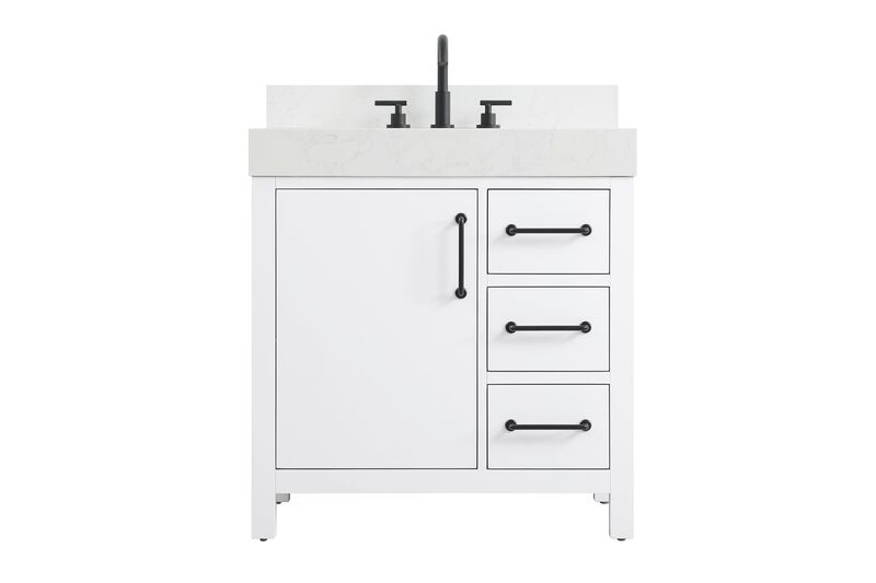 Nathan 32 Inch Bath Vanity by Elegant Dcor