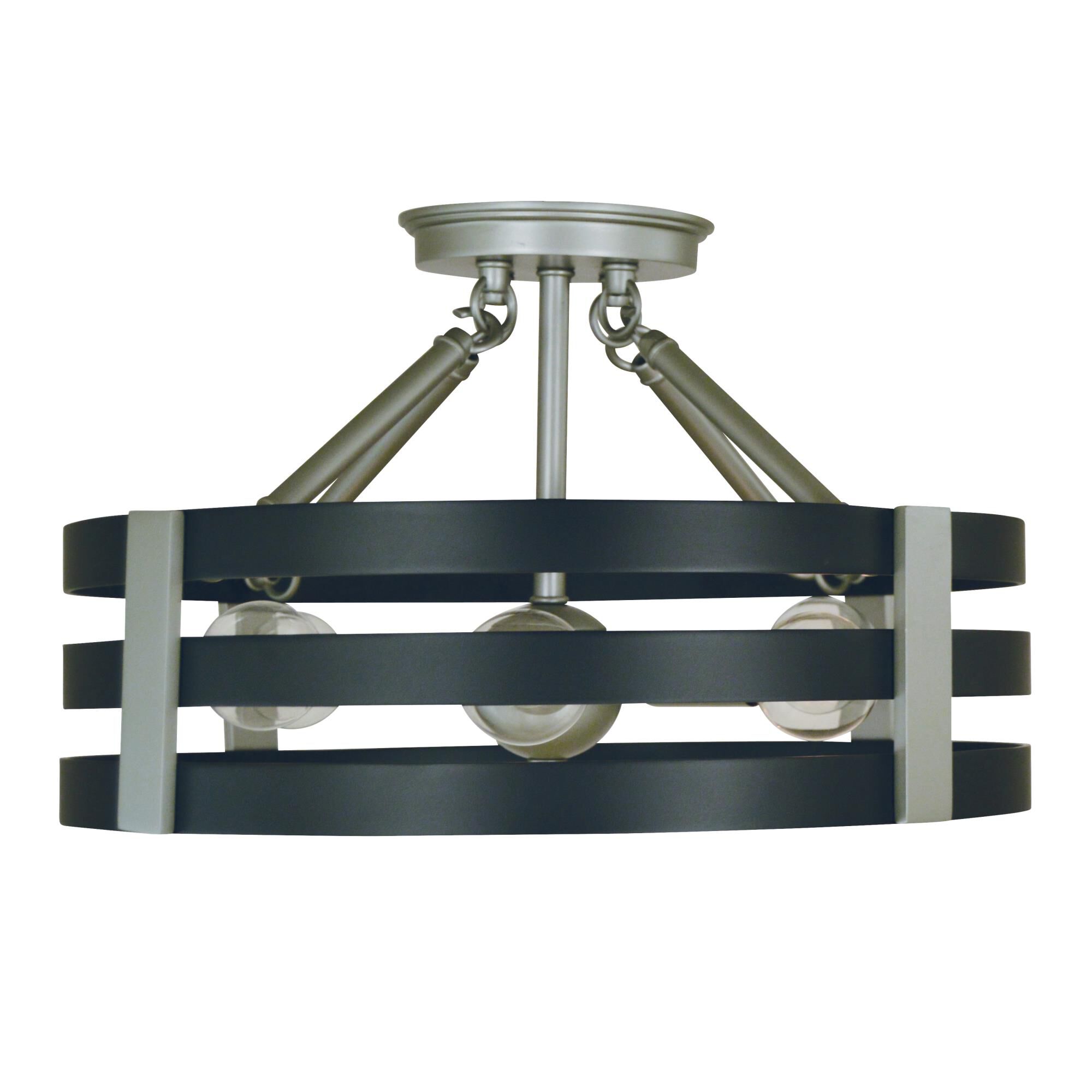 Luxe 15 Inch 6 Light Semi Flush Mount by Framburg