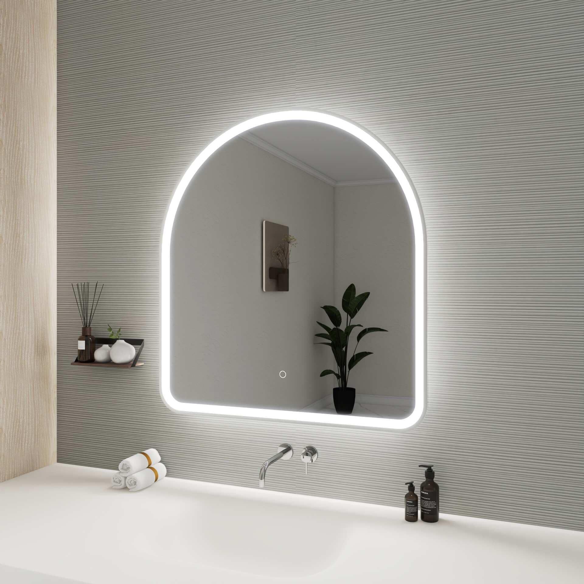 Harmoni 36 Inch Arched LED Lighted Mirror by Elegant Decor