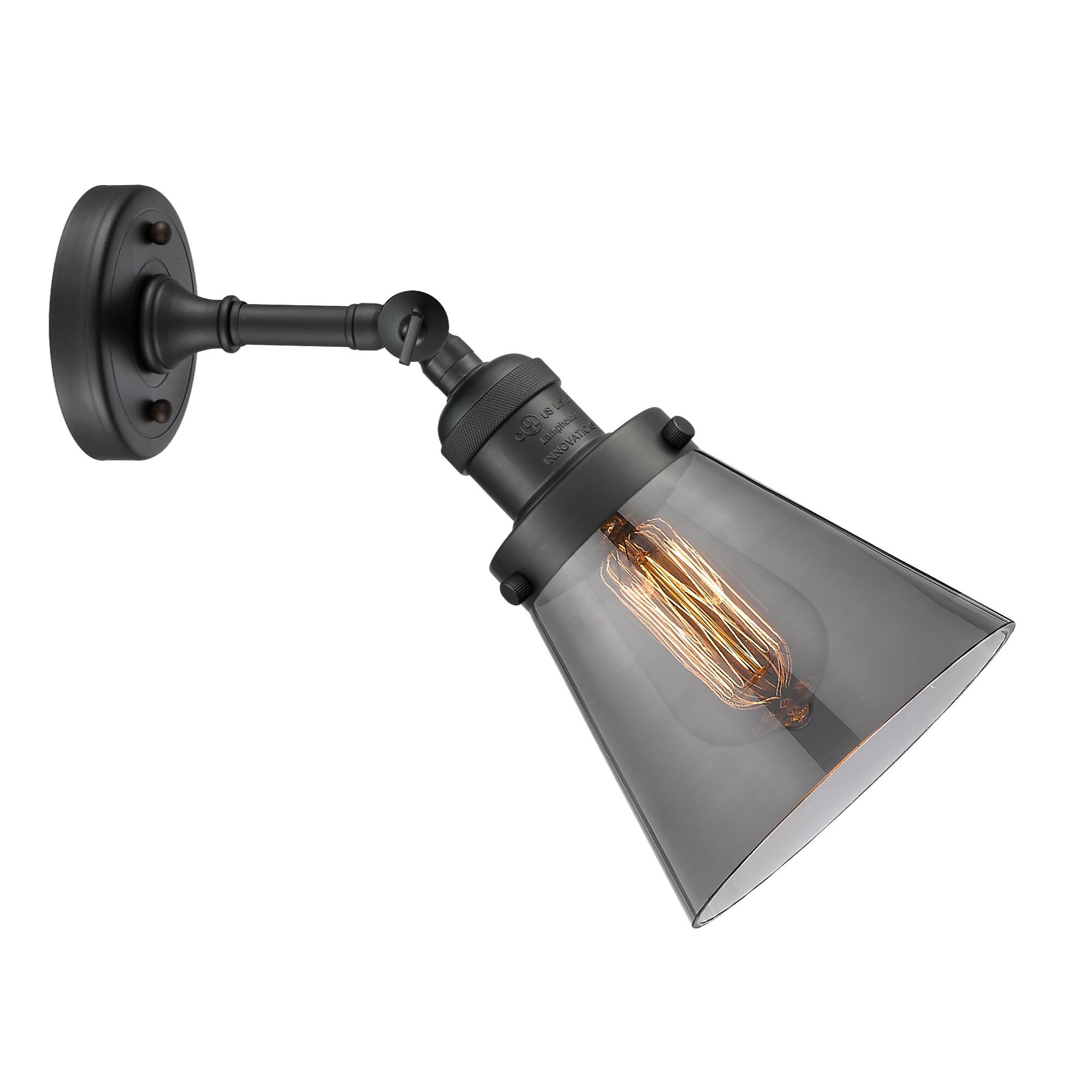 Shown in Matte Black finish and Smoked glass and None accent