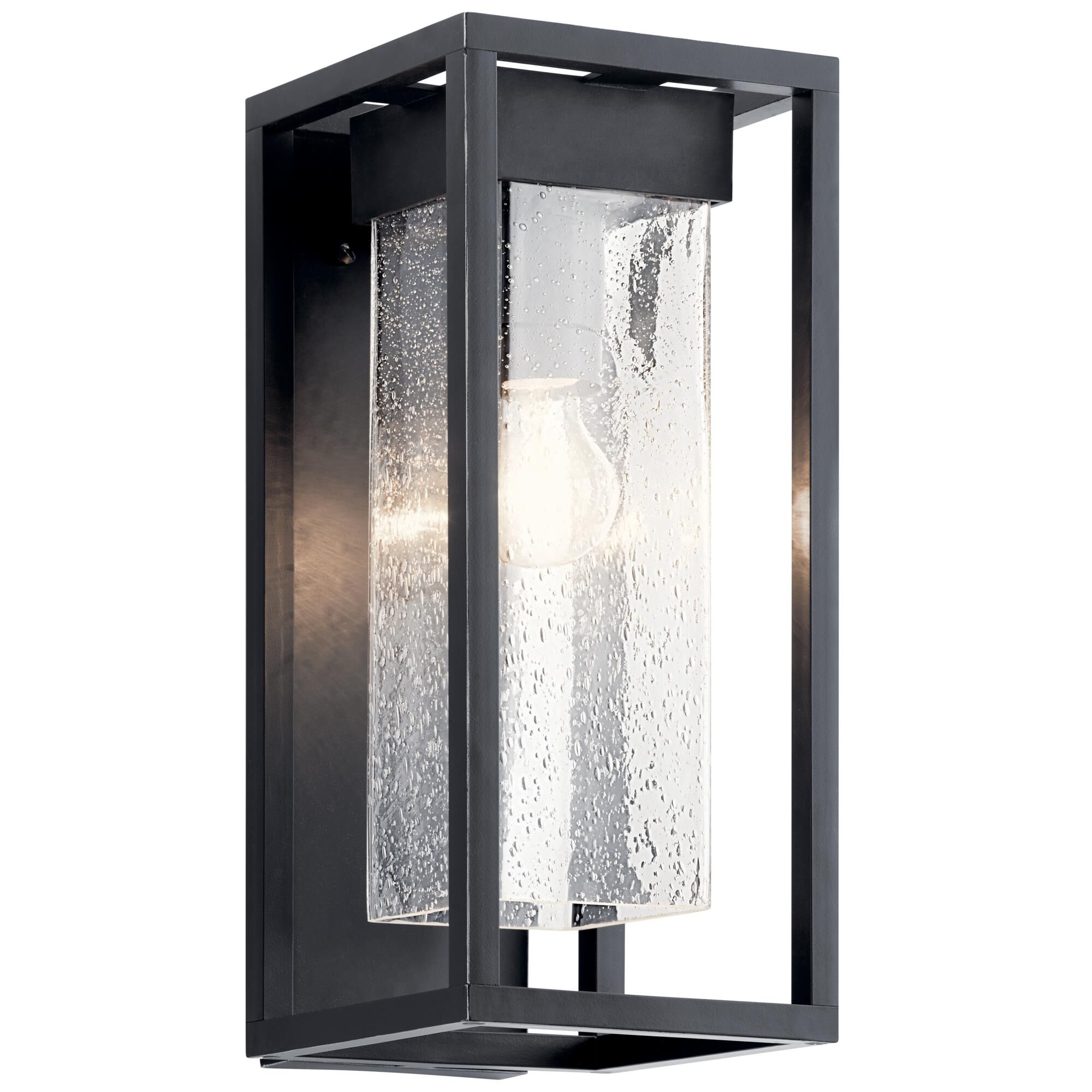 Shown in Black With Silver Highlights finish and Clear Seeded glass