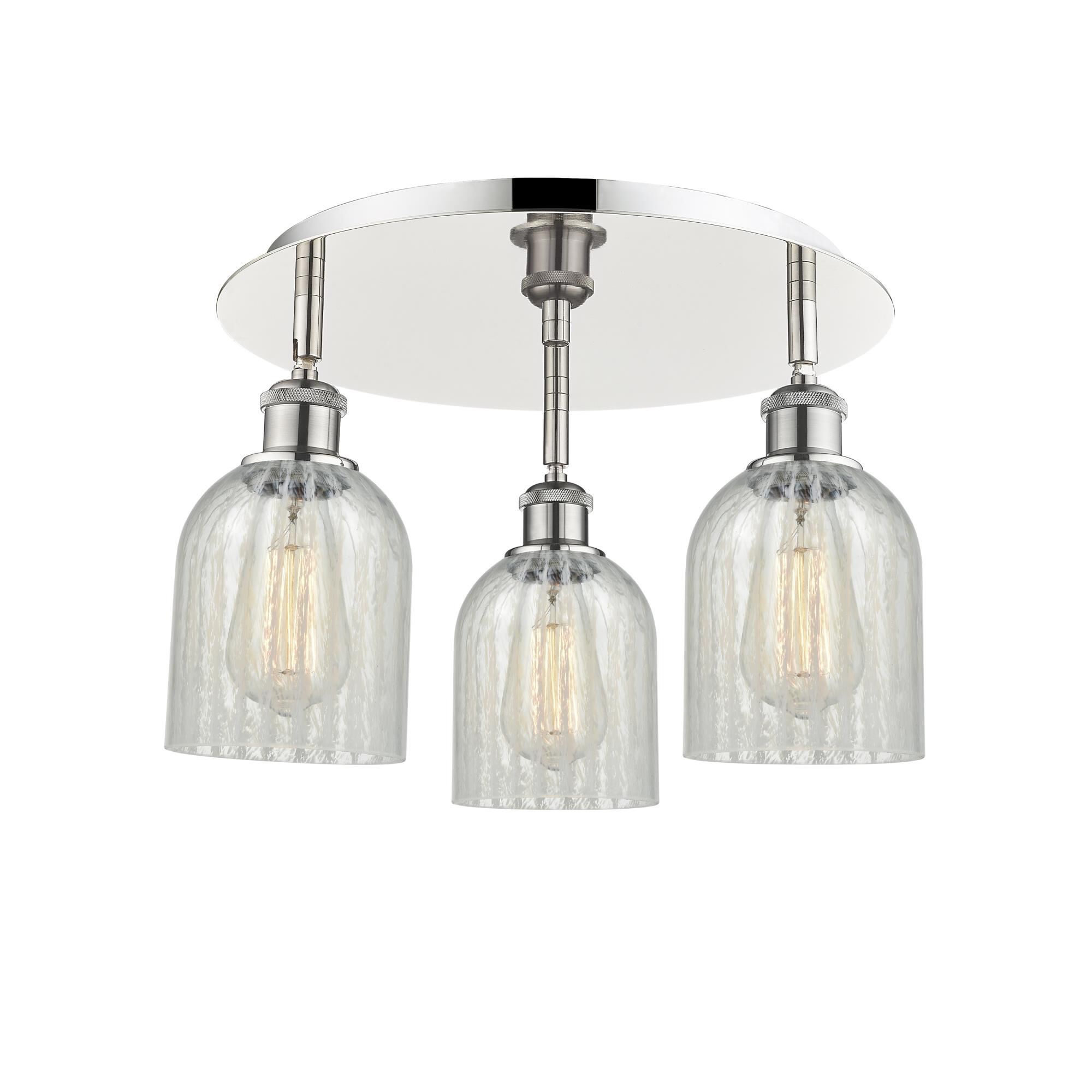 Shown in Polished Nickel finish and Mouchette glass