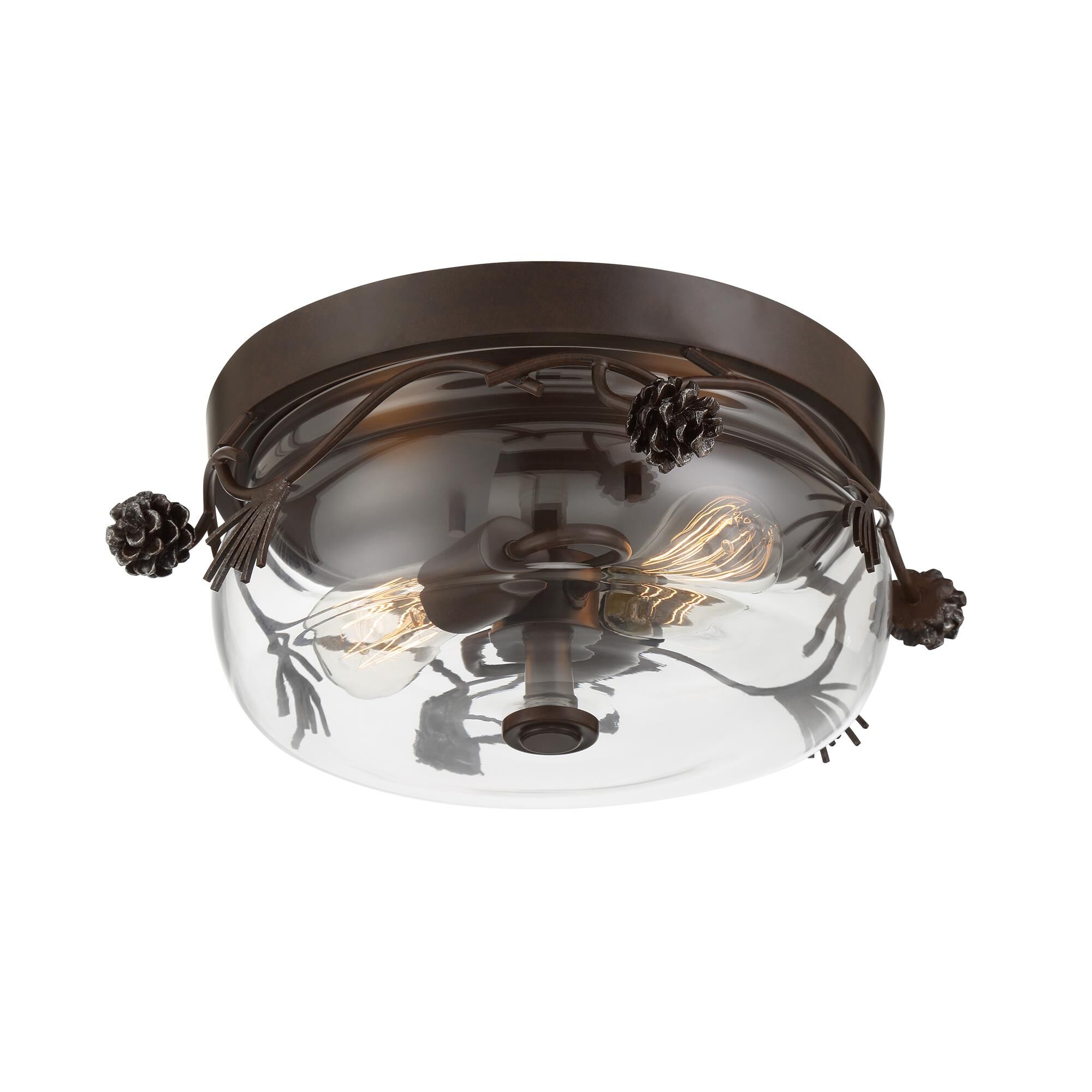 Shown in Weathered Spruce with Silver Highlights finish and Clear glass