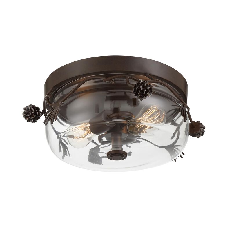 Ponderosa Ridge 15 Inch 3 Light Flush Mount by Minka Lavery