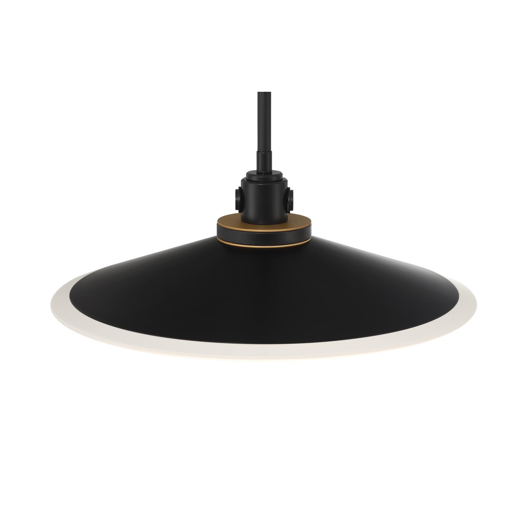 Shown in Gold and Black finish and Frosted  glass